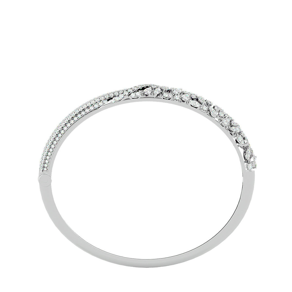 Leaf Diamond Bracelet 3dm stl render detail 3D print model_11