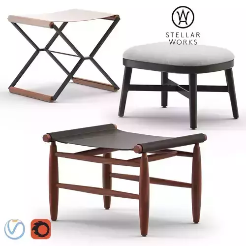 STELLAR WORKS - Ottoman 3D model