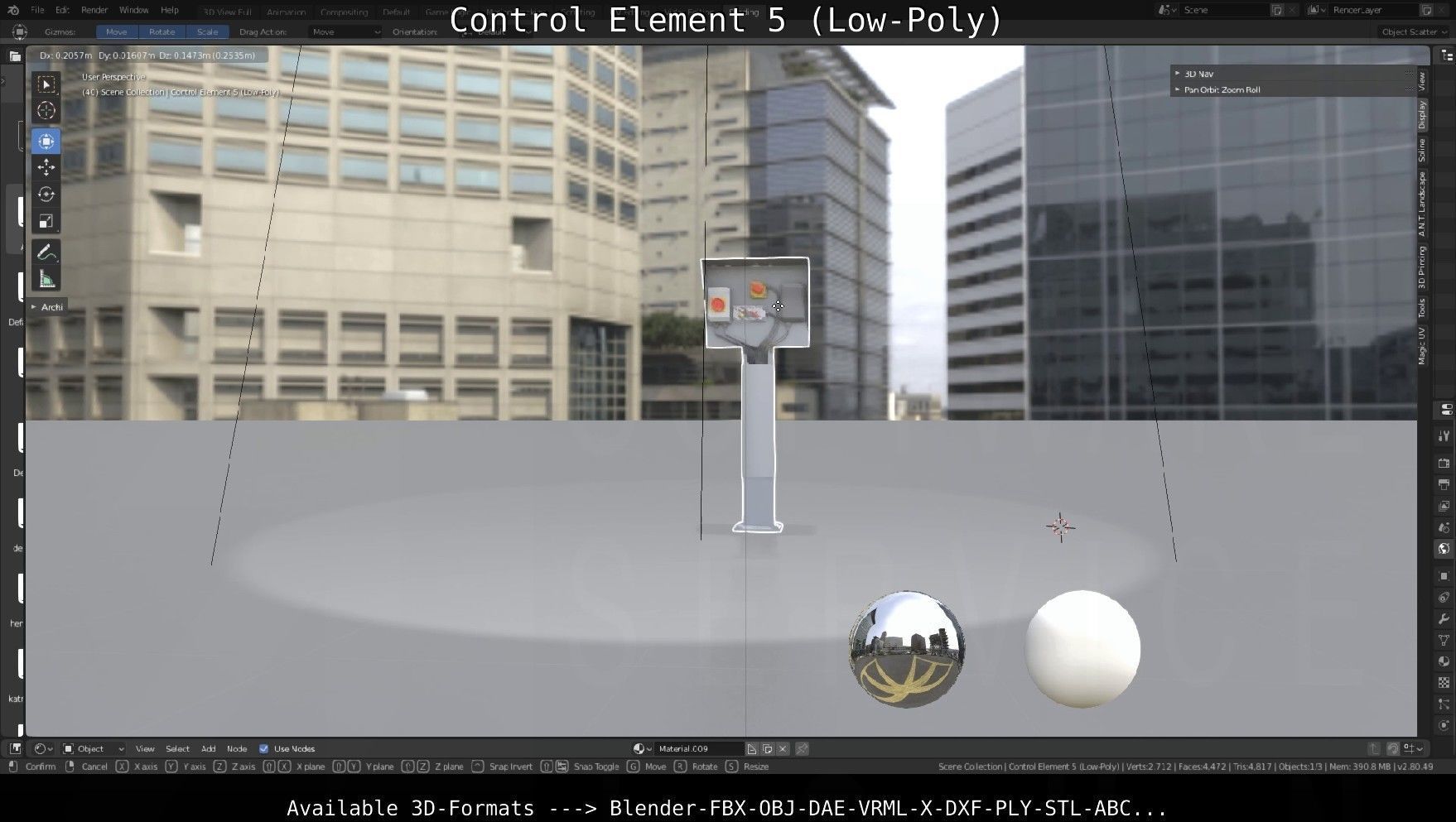 Control Element 5 Low-Poly Version Low-poly 3D model_21