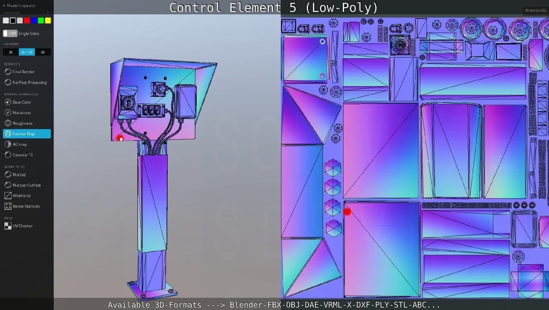 Control Element 5 Low-Poly Version Low-poly 3D model_89