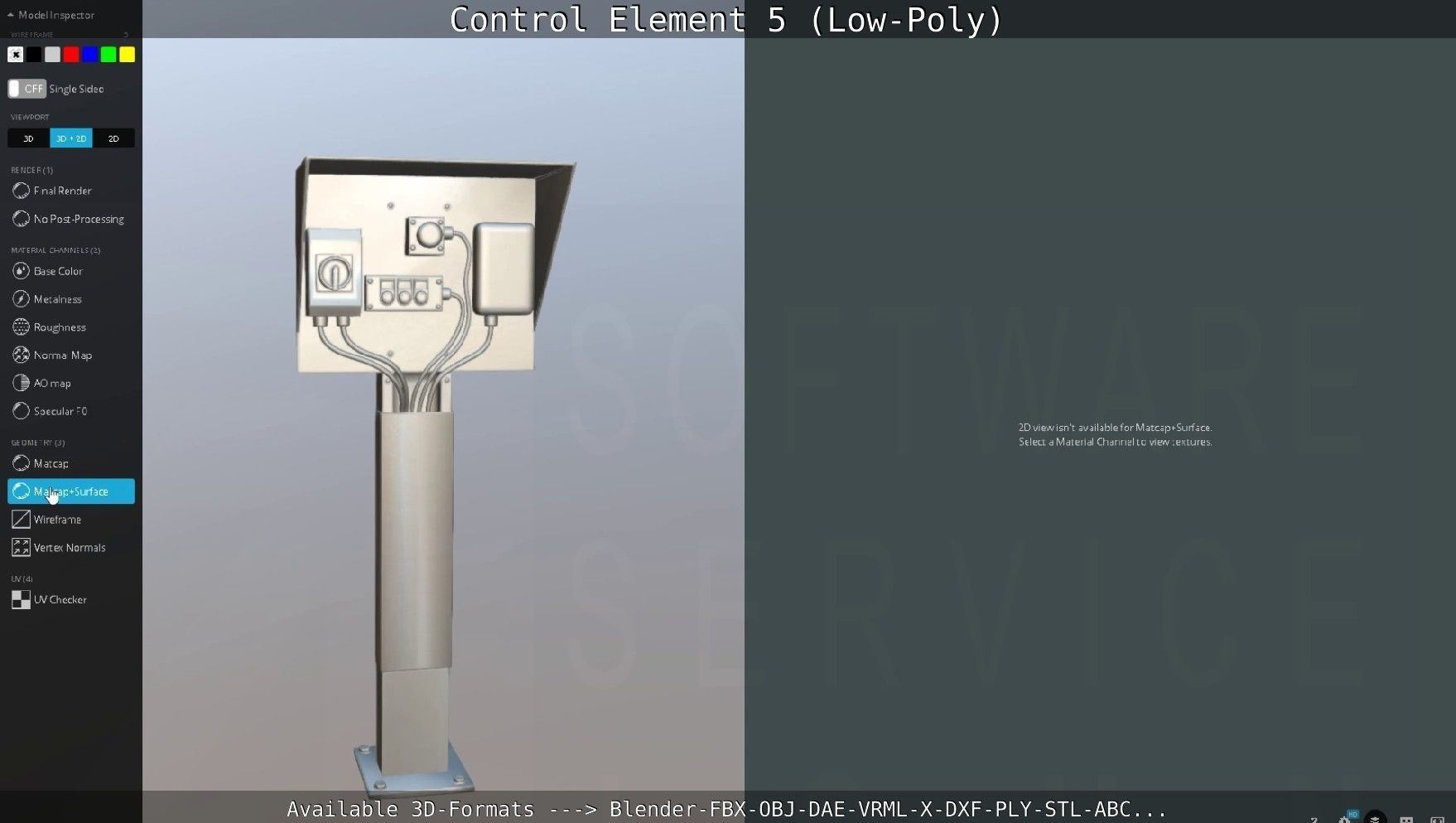 Control Element 5 Low-Poly Version Low-poly 3D model_87