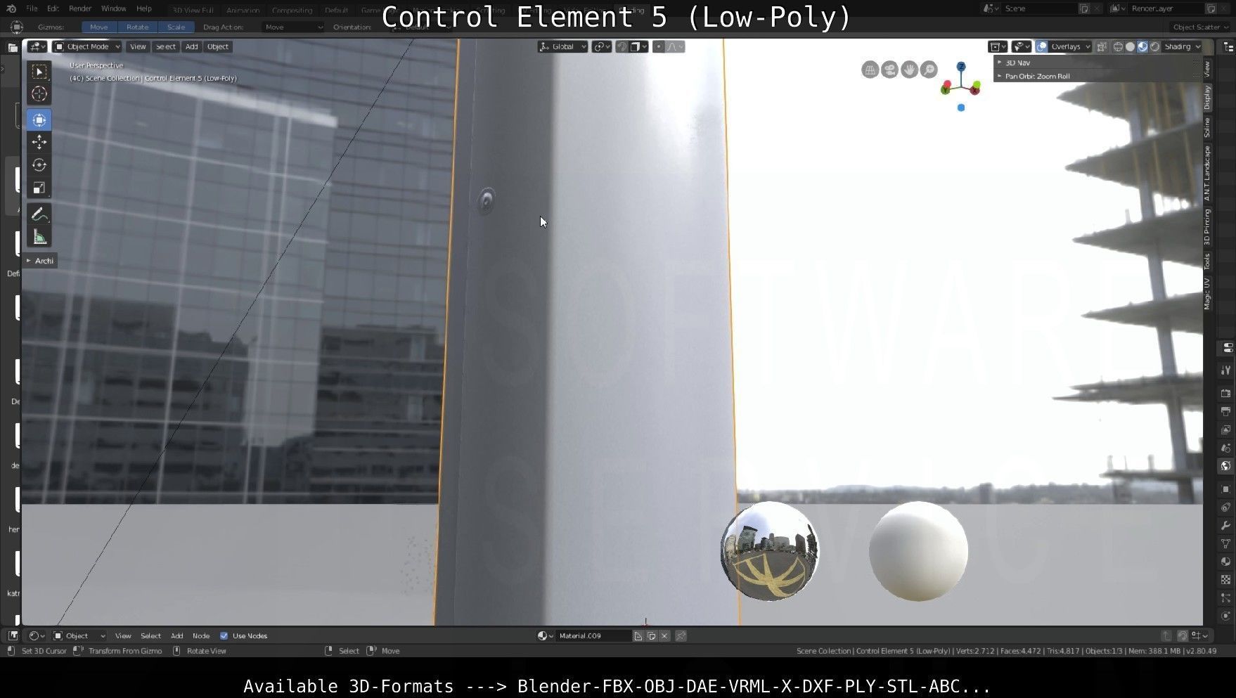 Control Element 5 Low-Poly Version Low-poly 3D model_117