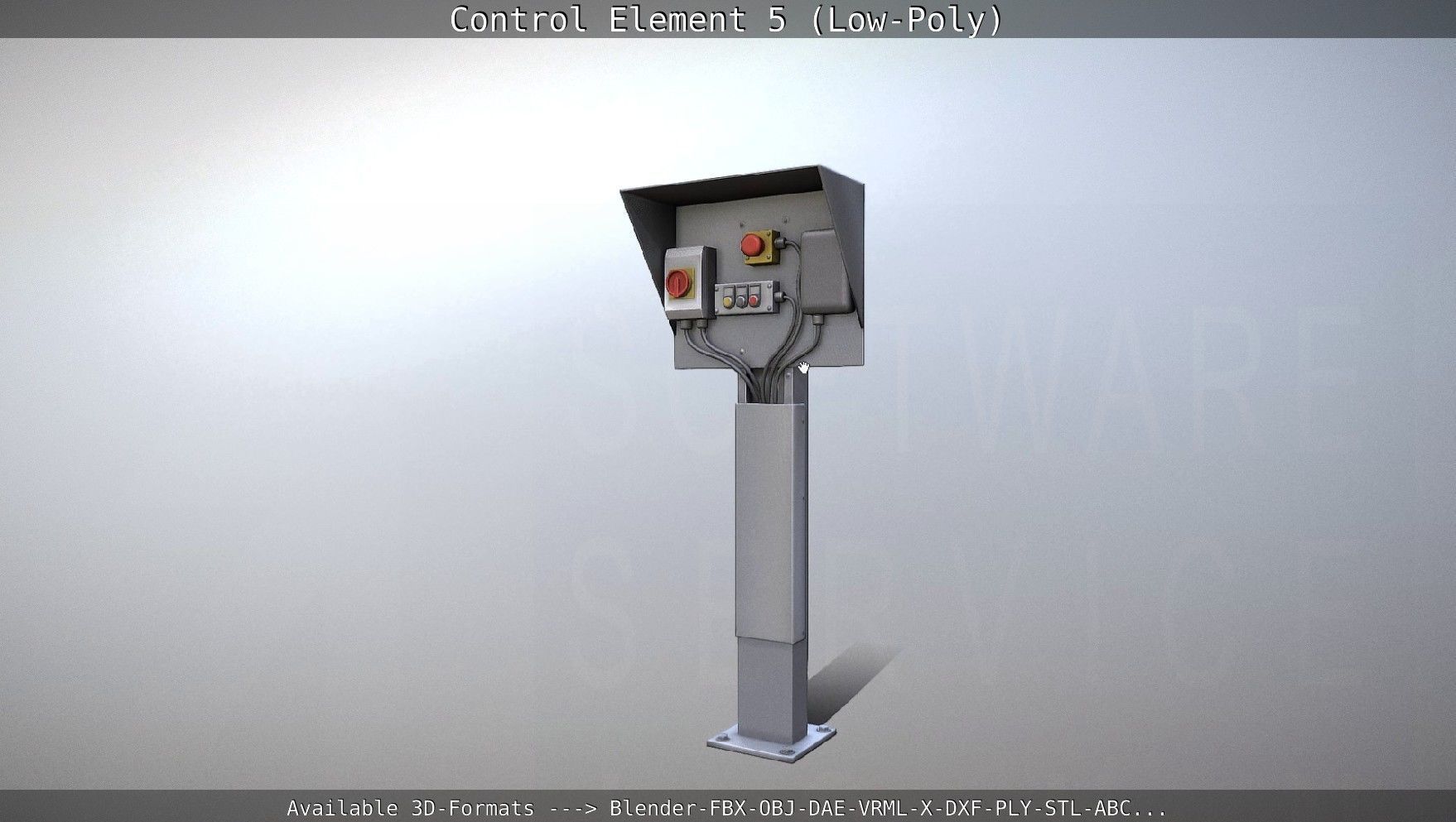 Control Element 5 Low-Poly Version Low-poly 3D model_58