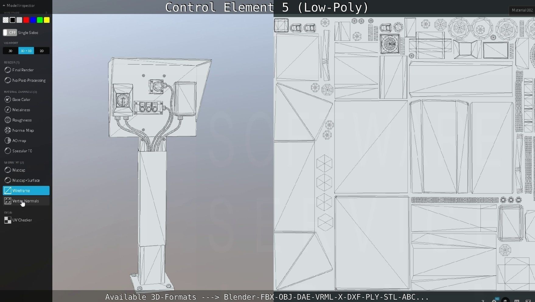 Control Element 5 Low-Poly Version Low-poly 3D model_38
