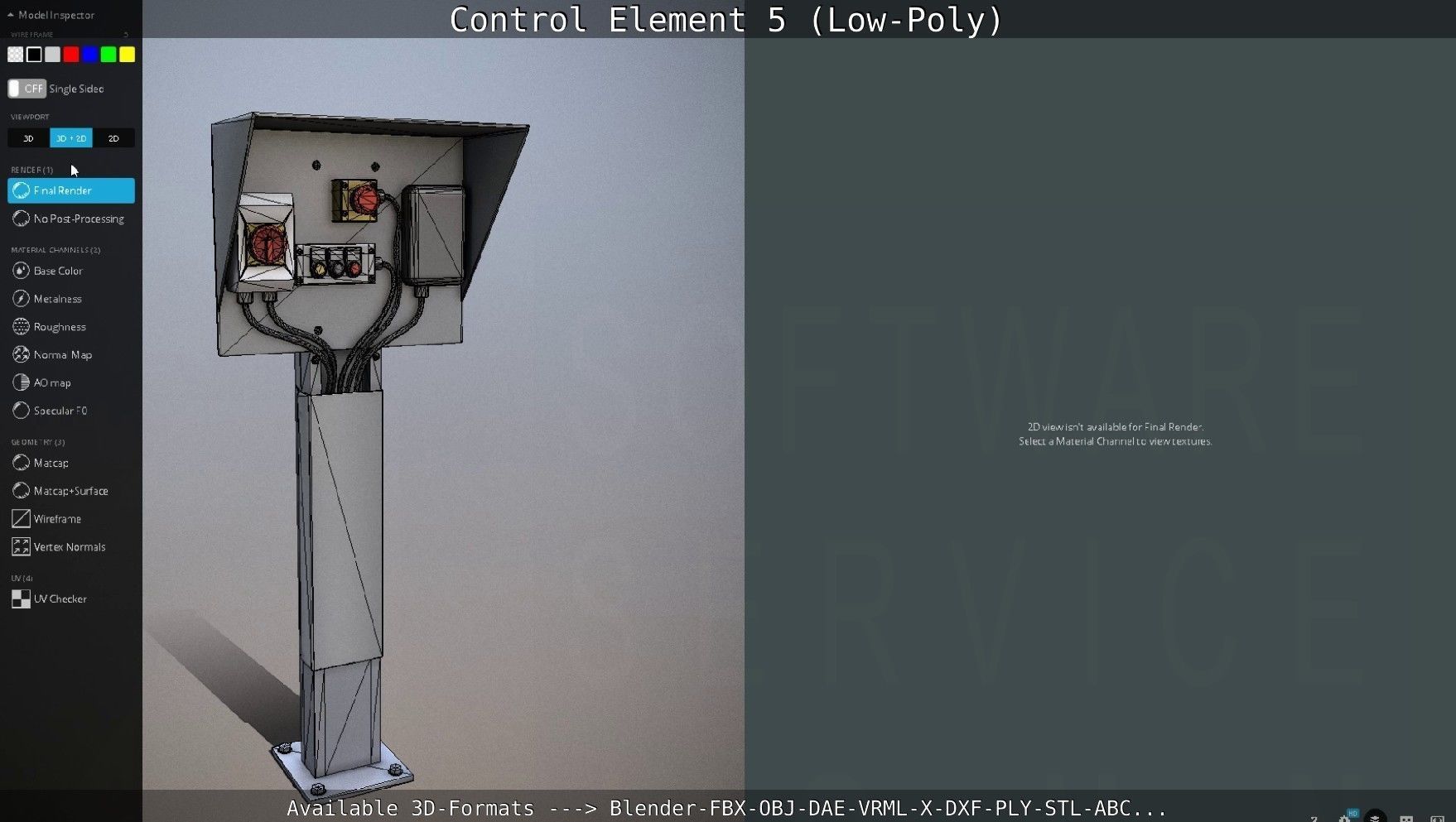 Control Element 5 Low-Poly Version Low-poly 3D model_53