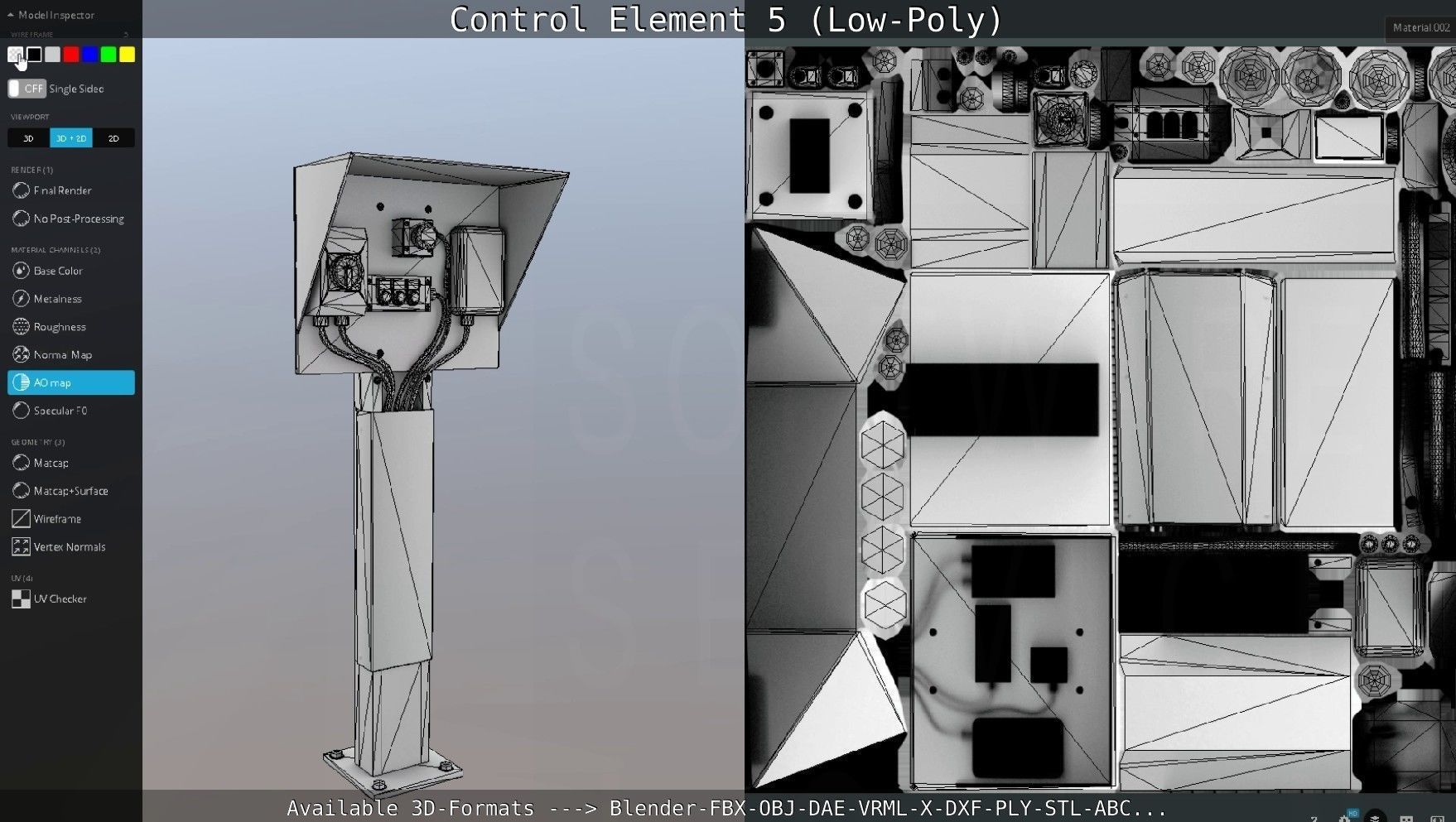 Control Element 5 Low-Poly Version Low-poly 3D model_35