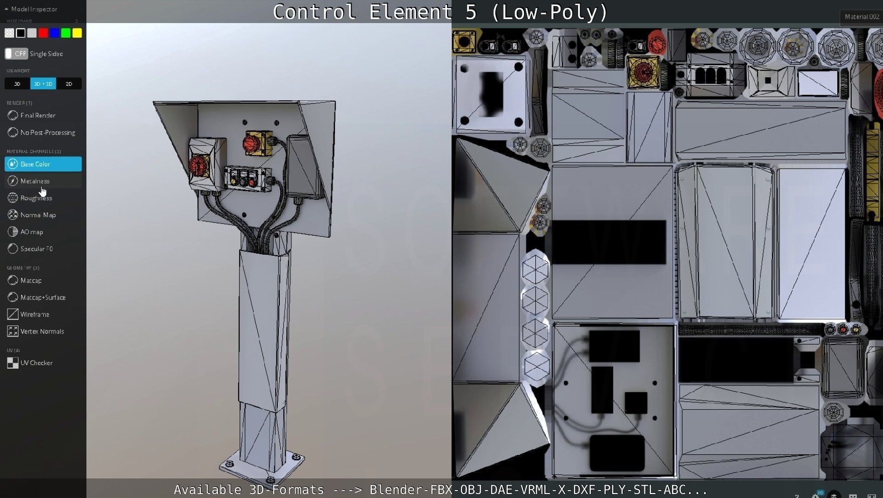 Control Element 5 Low-Poly Version Low-poly 3D model_63