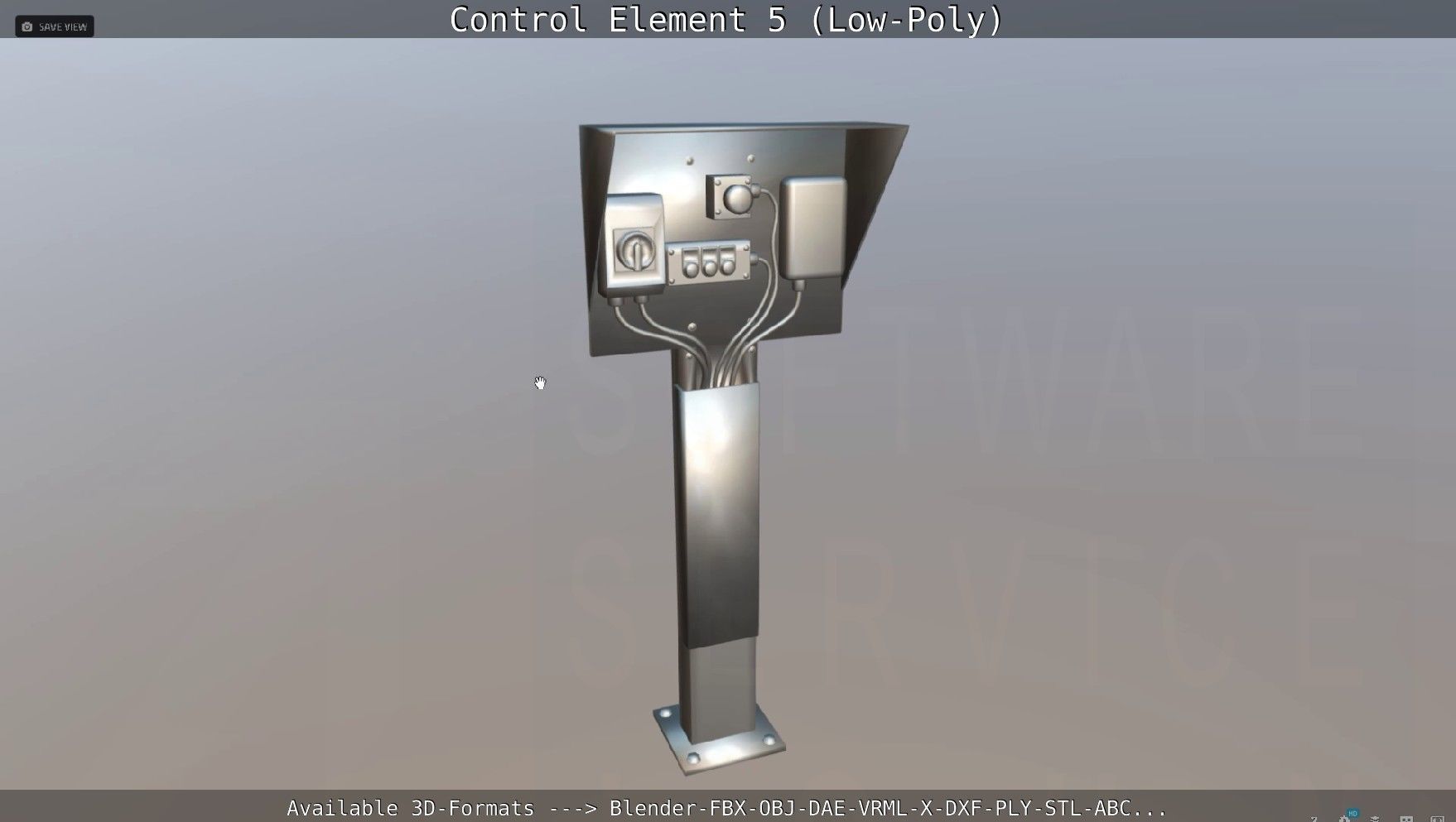 Control Element 5 Low-Poly Version Low-poly 3D model_31