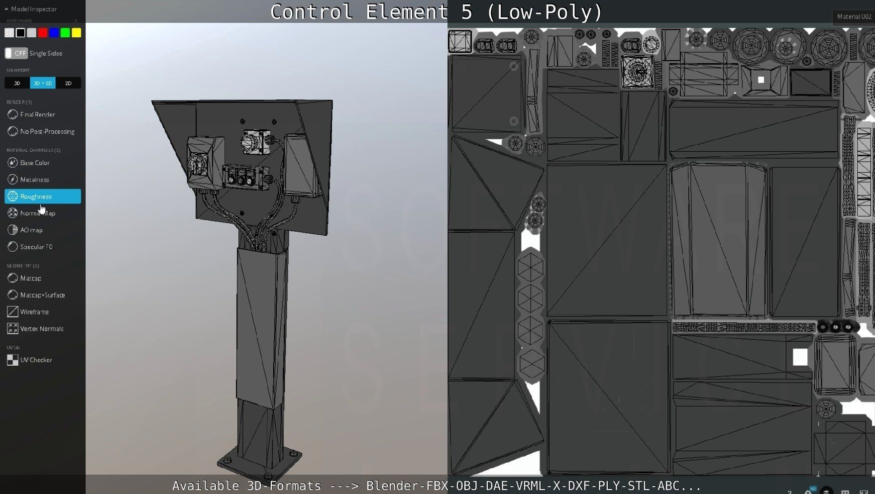 Control Element 5 Low-Poly Version Low-poly 3D model_66
