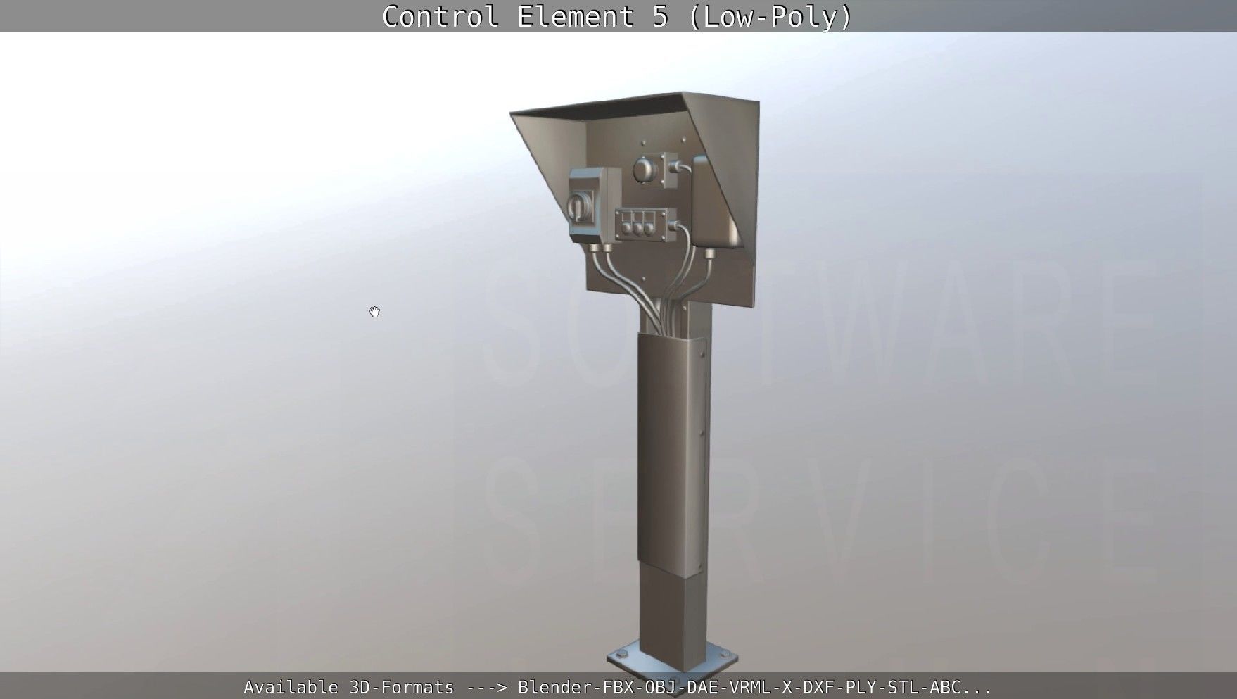 Control Element 5 Low-Poly Version Low-poly 3D model_32