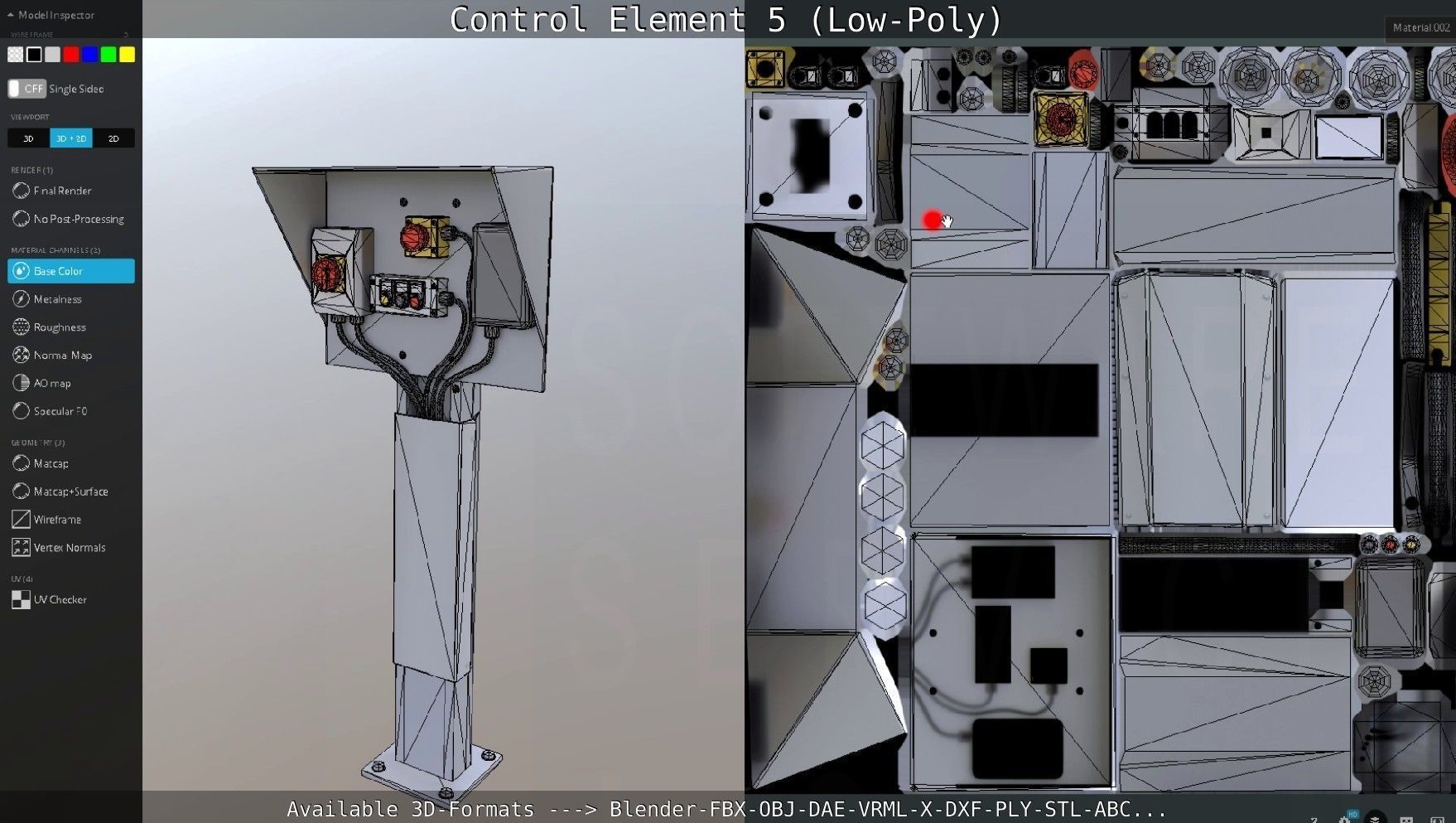 Control Element 5 Low-Poly Version Low-poly 3D model_62