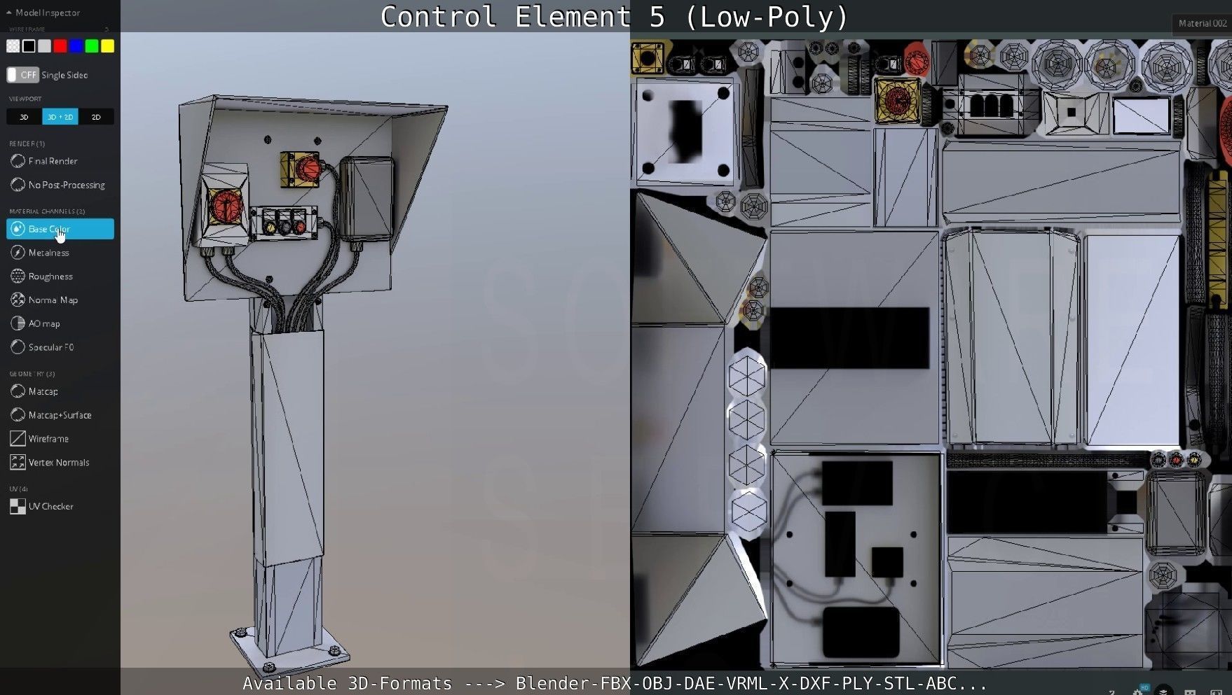Control Element 5 Low-Poly Version Low-poly 3D model_52
