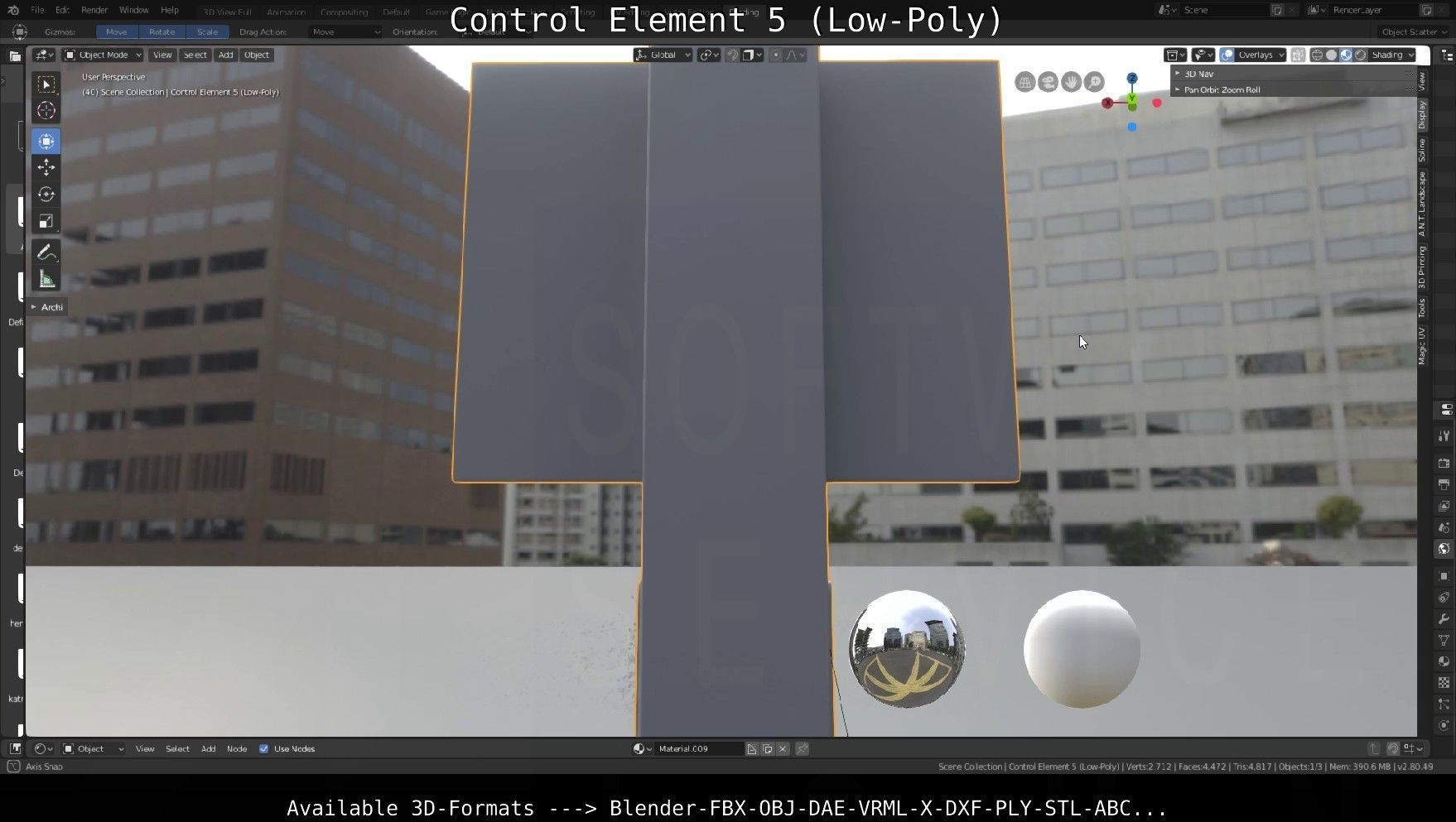 Control Element 5 Low-Poly Version Low-poly 3D model_17