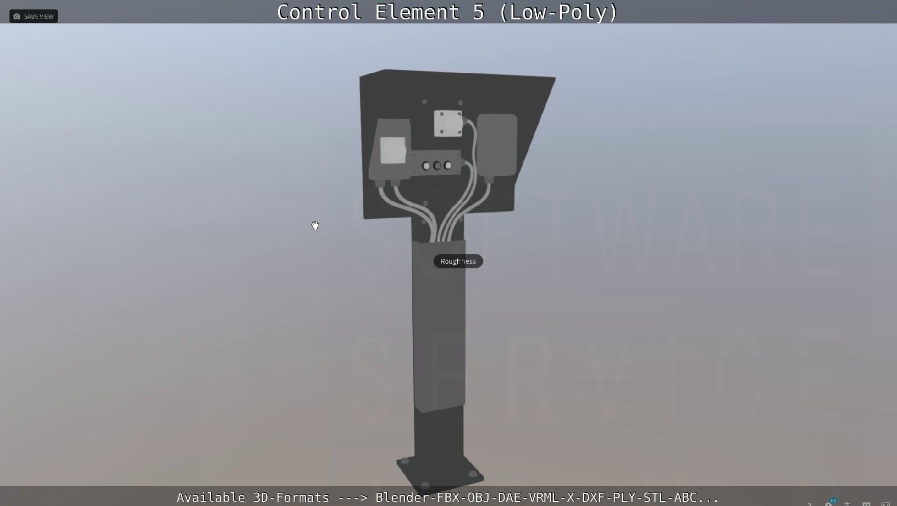 Control Element 5 Low-Poly Version Low-poly 3D model_43