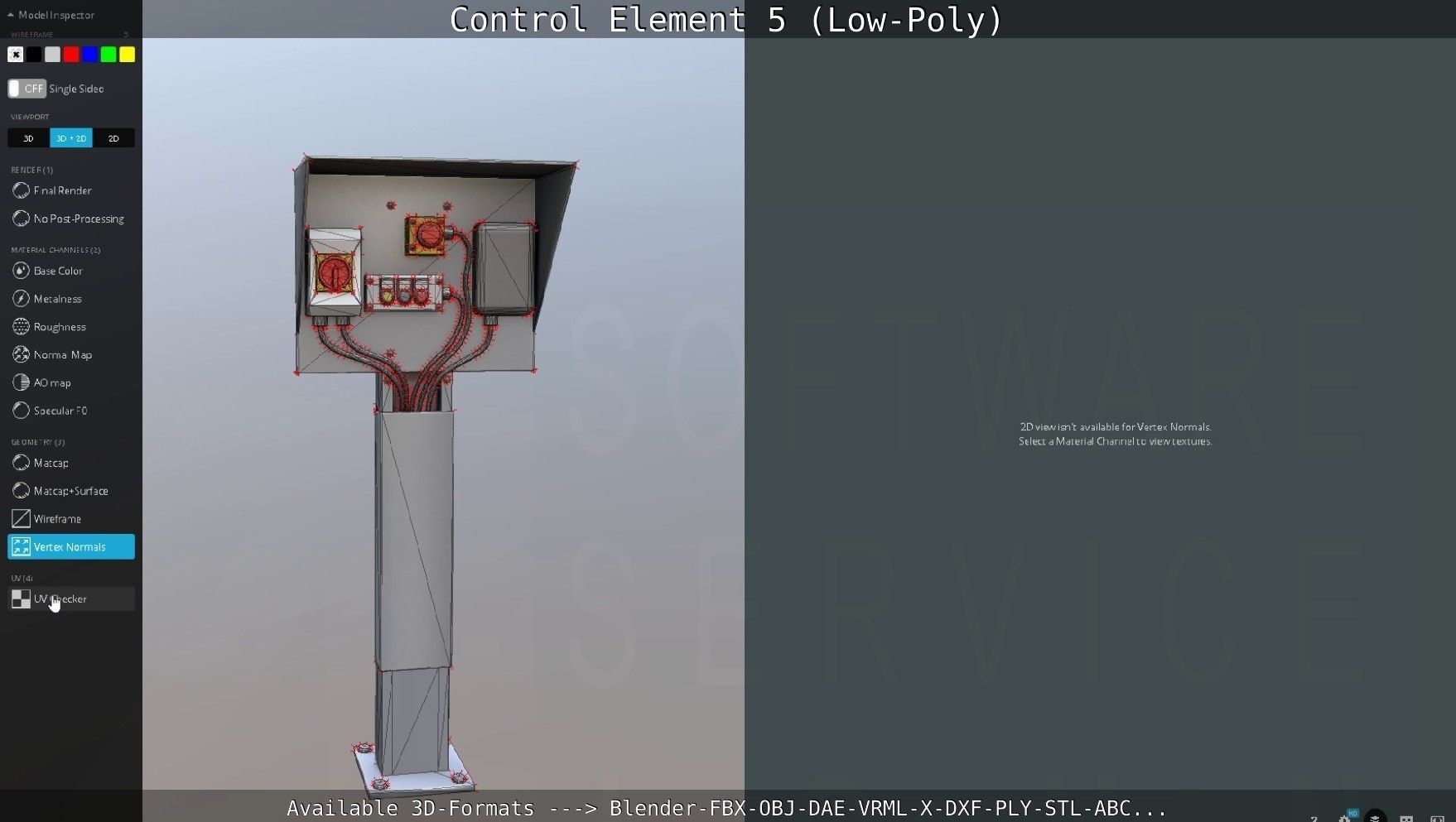 Control Element 5 Low-Poly Version Low-poly 3D model_42