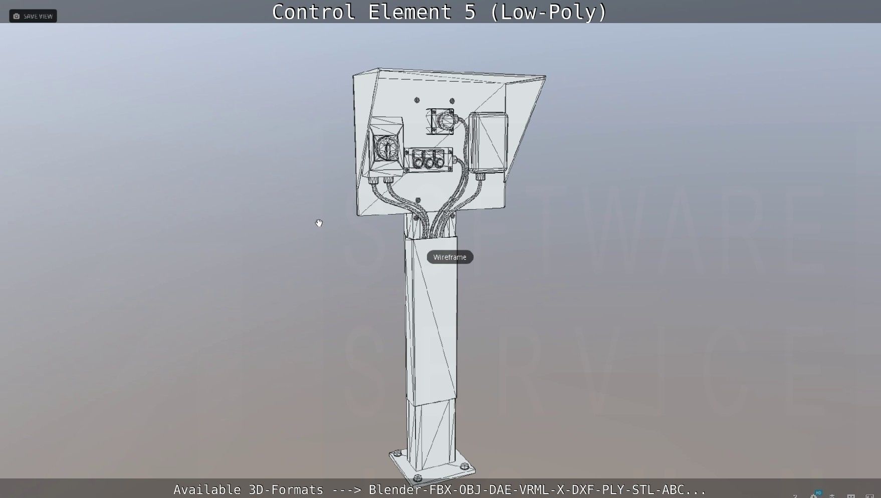Control Element 5 Low-Poly Version Low-poly 3D model_34