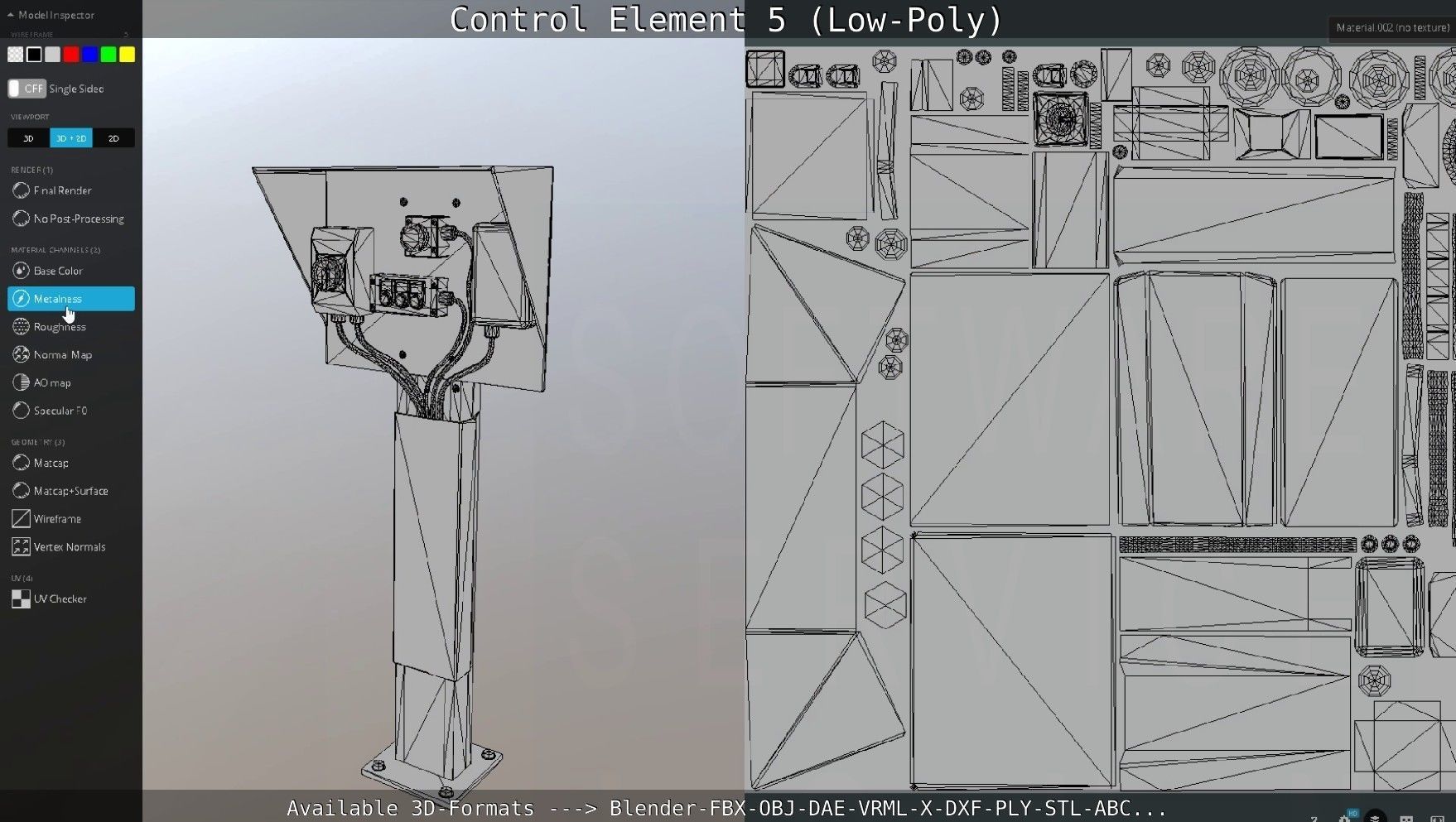 Control Element 5 Low-Poly Version Low-poly 3D model_64