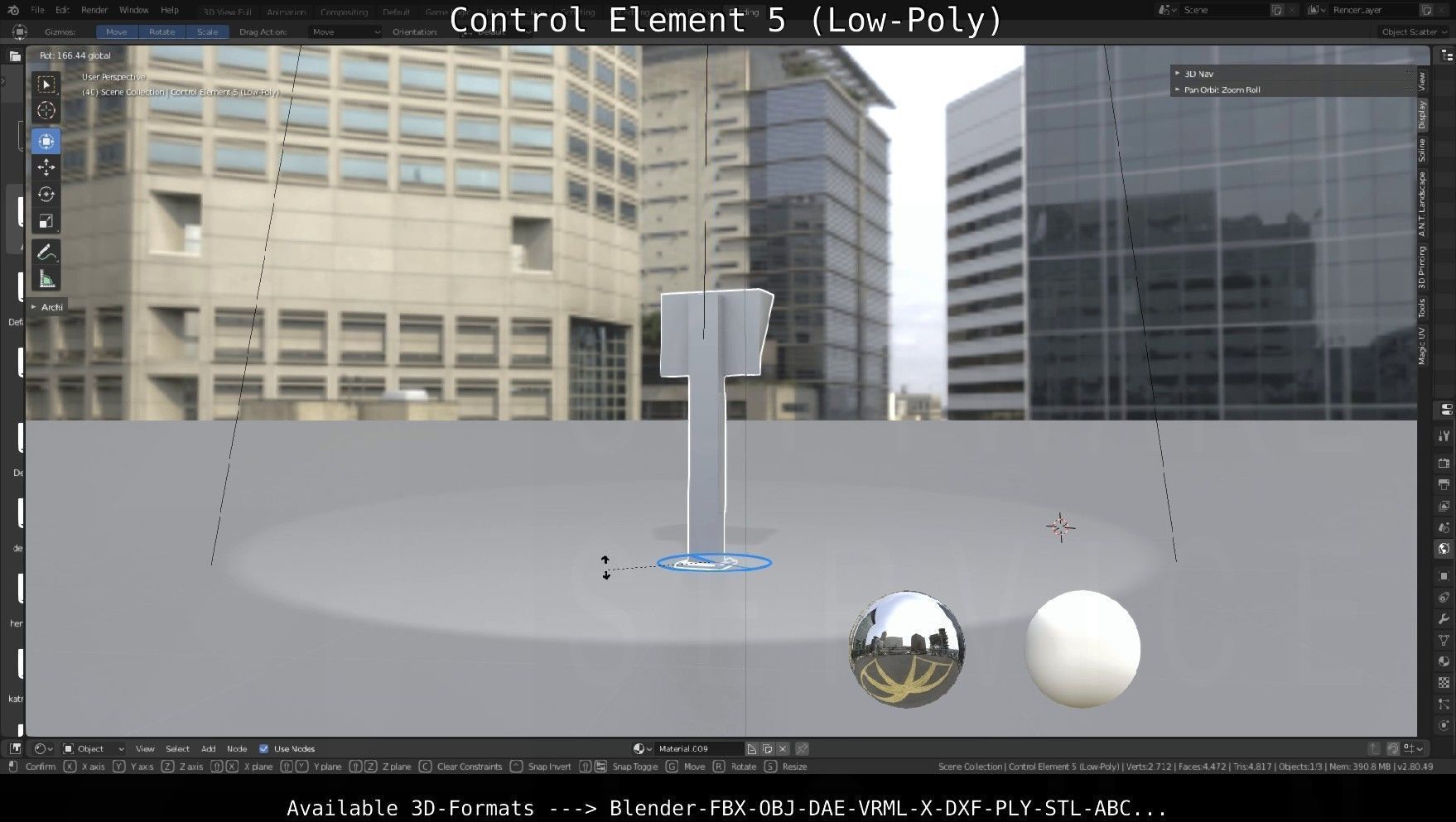 Control Element 5 Low-Poly Version Low-poly 3D model_74