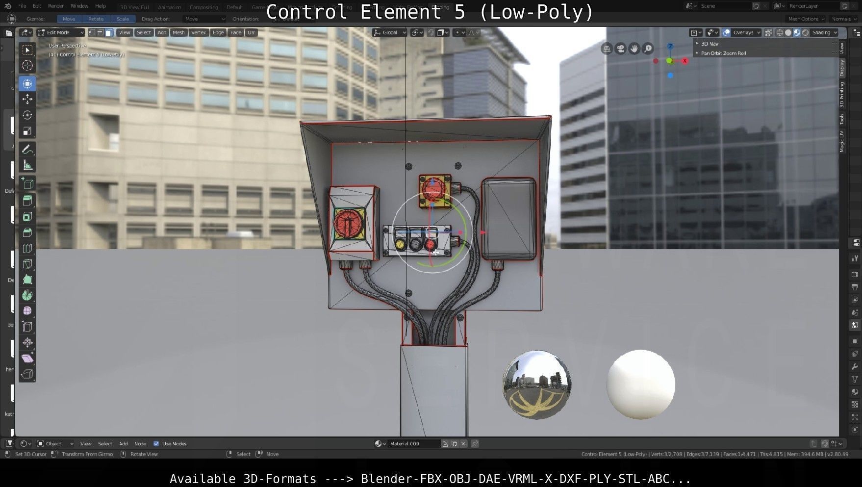 Control Element 5 Low-Poly Version Low-poly 3D model_81