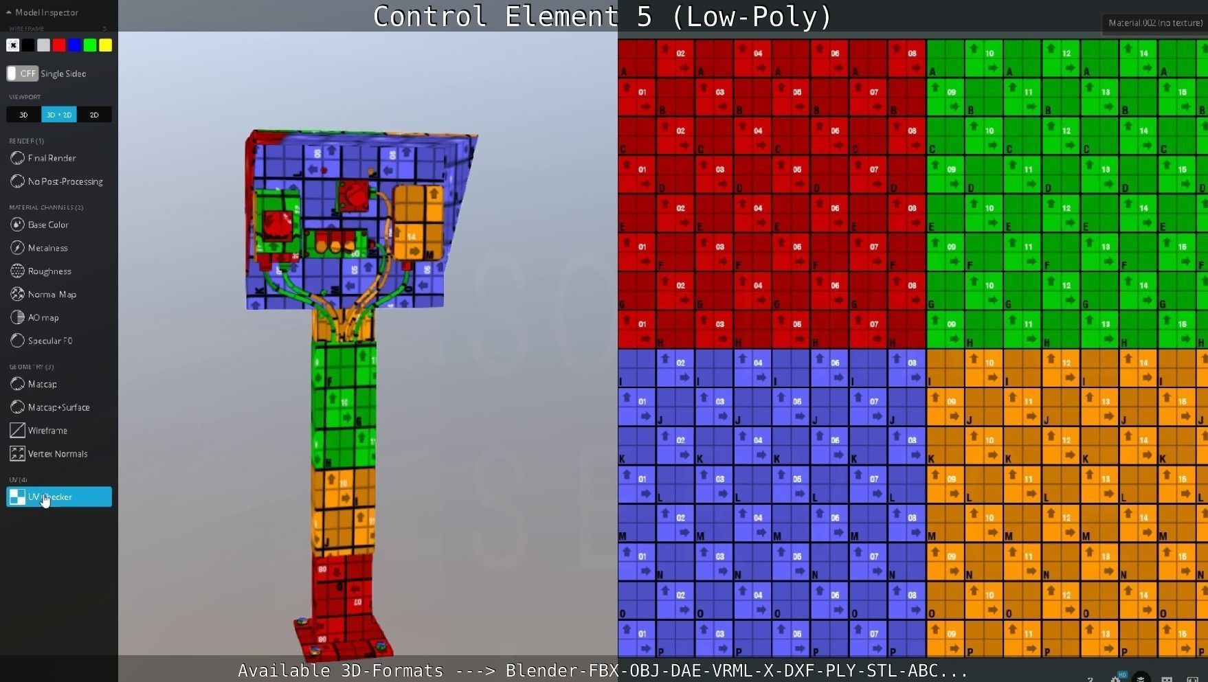 Control Element 5 Low-Poly Version Low-poly 3D model_45
