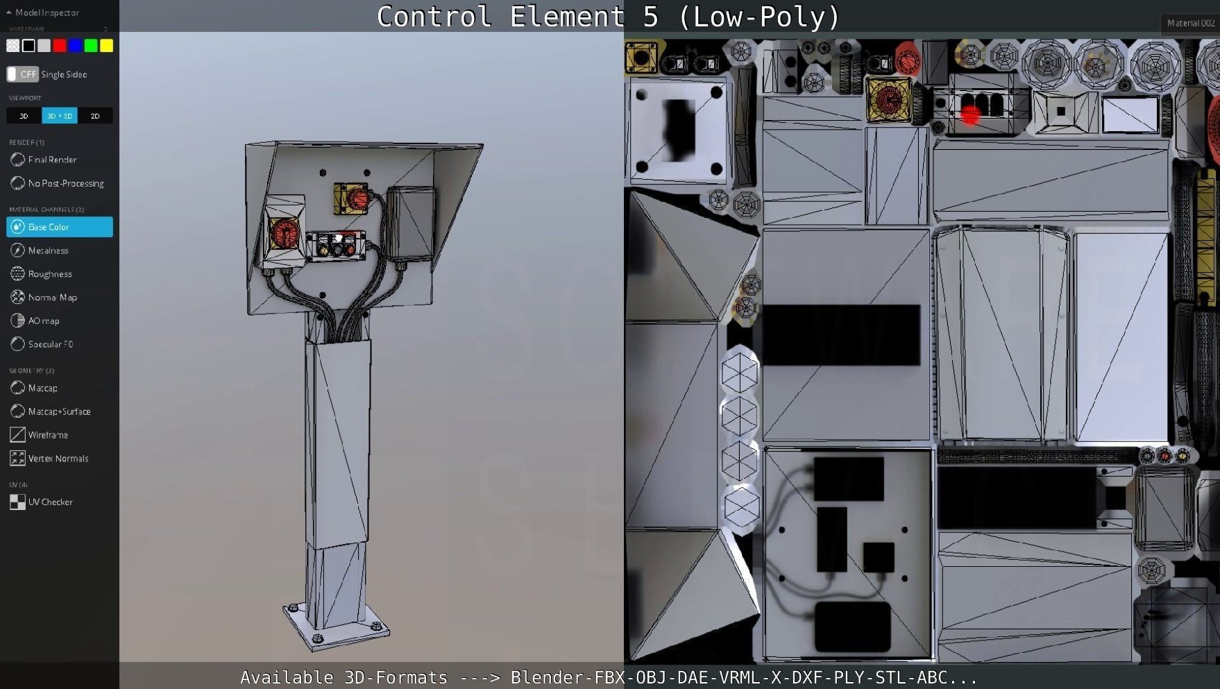 Control Element 5 Low-Poly Version Low-poly 3D model_57
