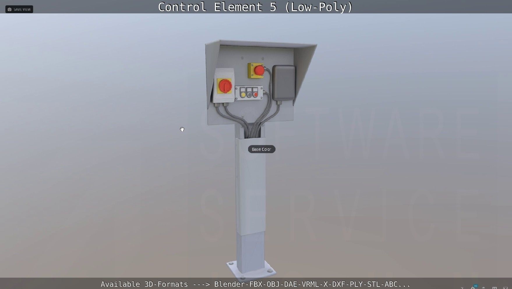 Control Element 5 Low-Poly Version Low-poly 3D model_41