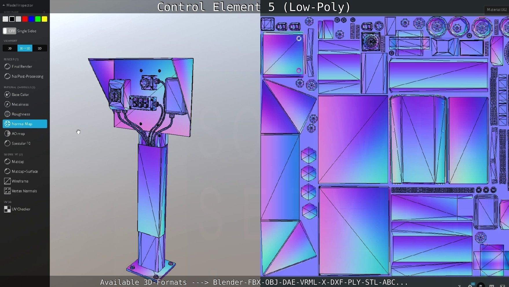 Control Element 5 Low-Poly Version Low-poly 3D model_25