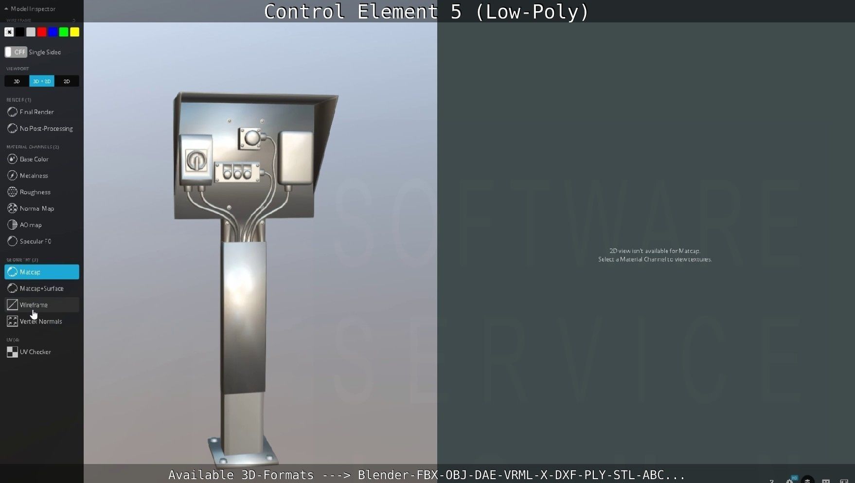 Control Element 5 Low-Poly Version Low-poly 3D model_93