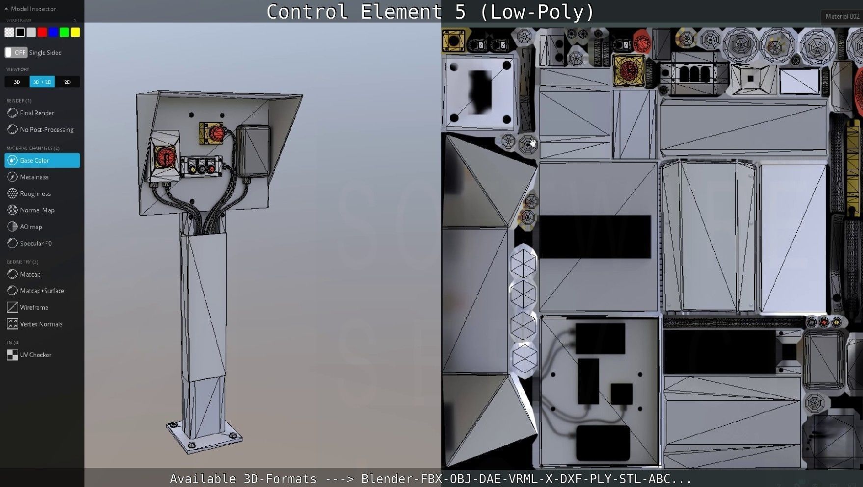 Control Element 5 Low-Poly Version Low-poly 3D model_55