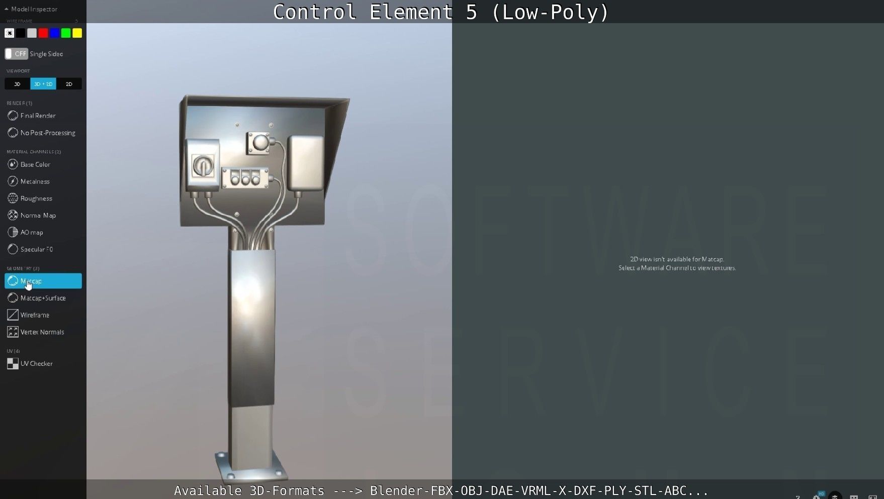 Control Element 5 Low-Poly Version Low-poly 3D model_90