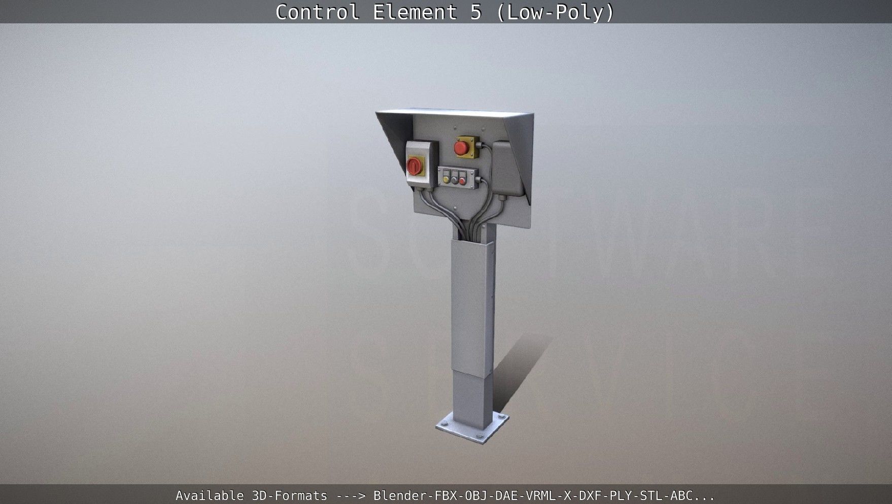 Control Element 5 Low-Poly Version Low-poly 3D model_91