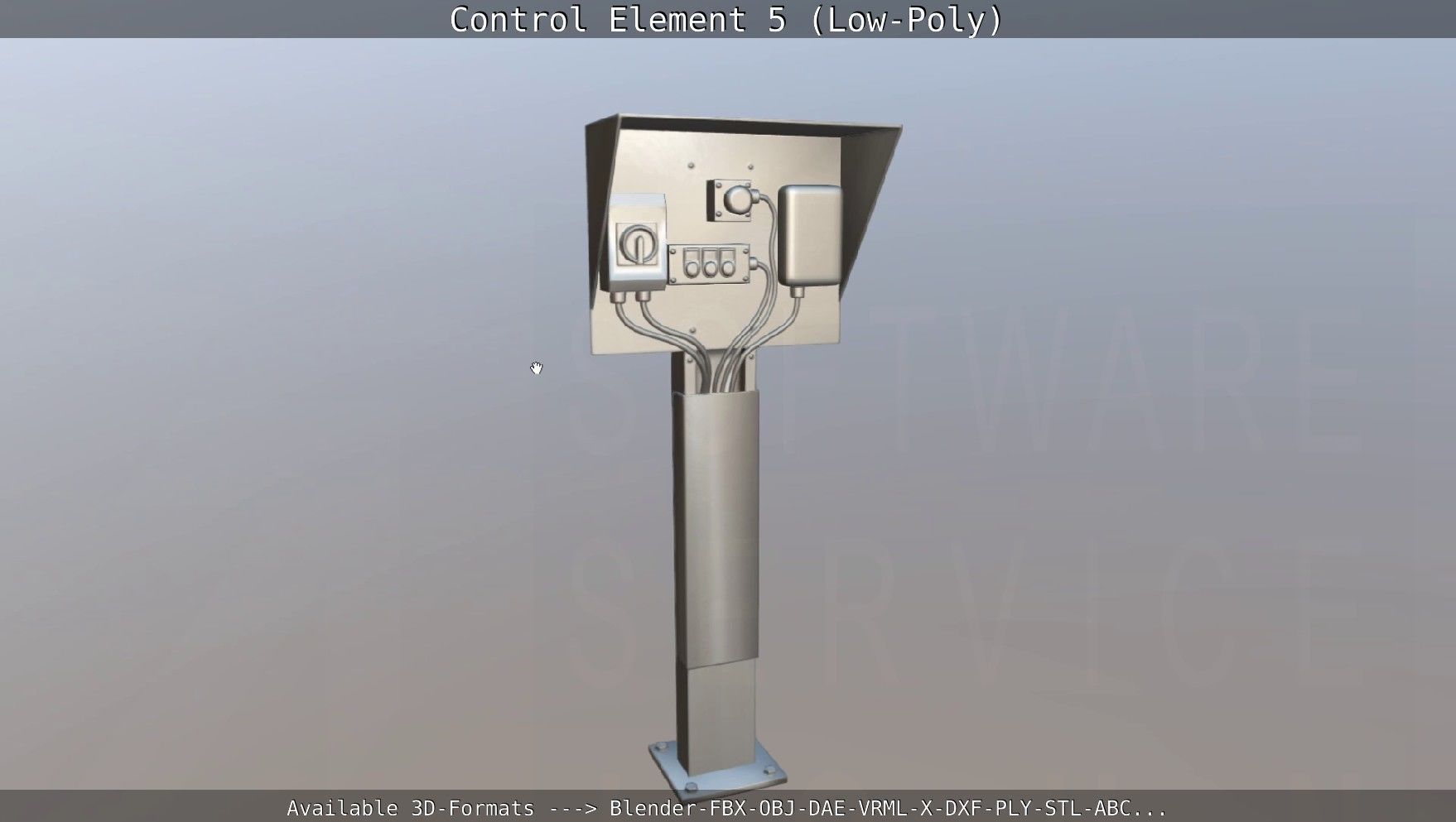 Control Element 5 Low-Poly Version Low-poly 3D model_33