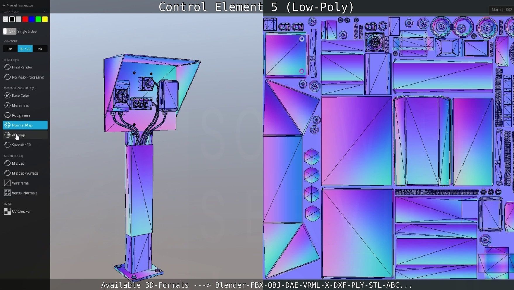 Control Element 5 Low-Poly Version Low-poly 3D model_83