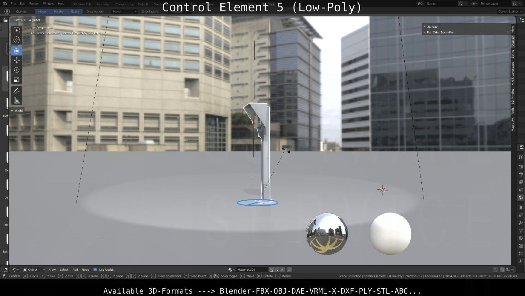 Control Element 5 Low-Poly Version Low-poly 3D model_75