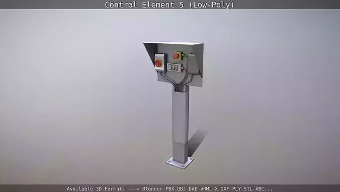 Control Element 5 Low-Poly Version Low-poly 3D model