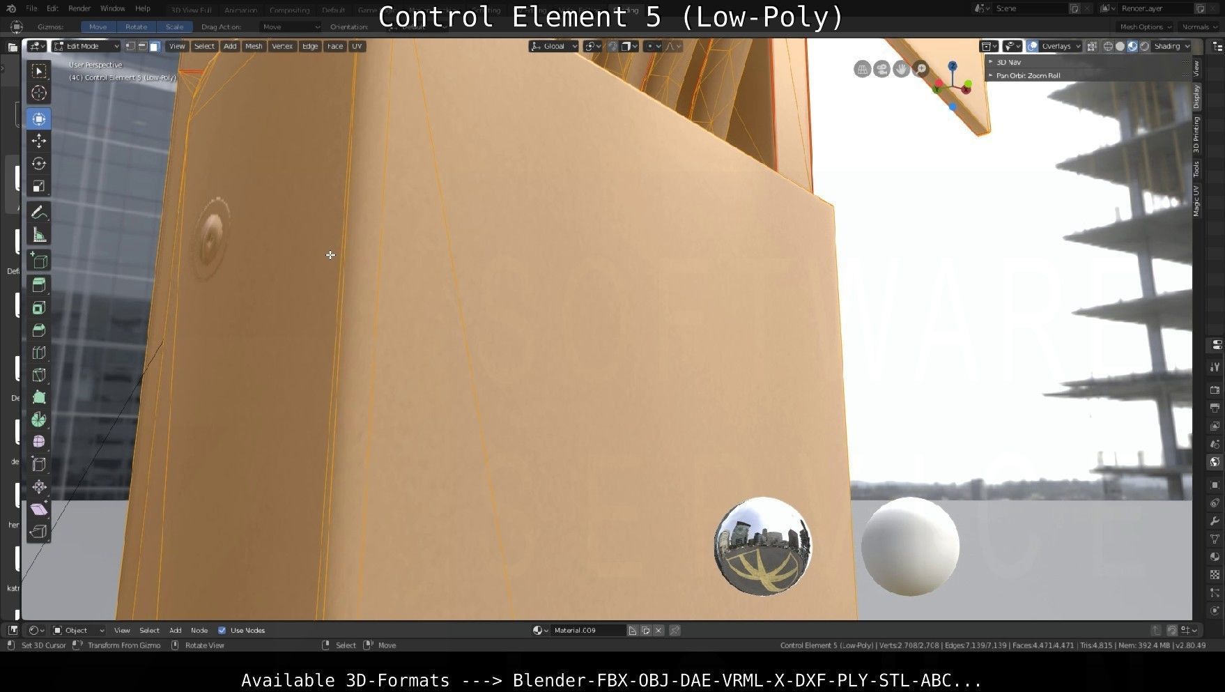 Control Element 5 Low-Poly Version Low-poly 3D model_115