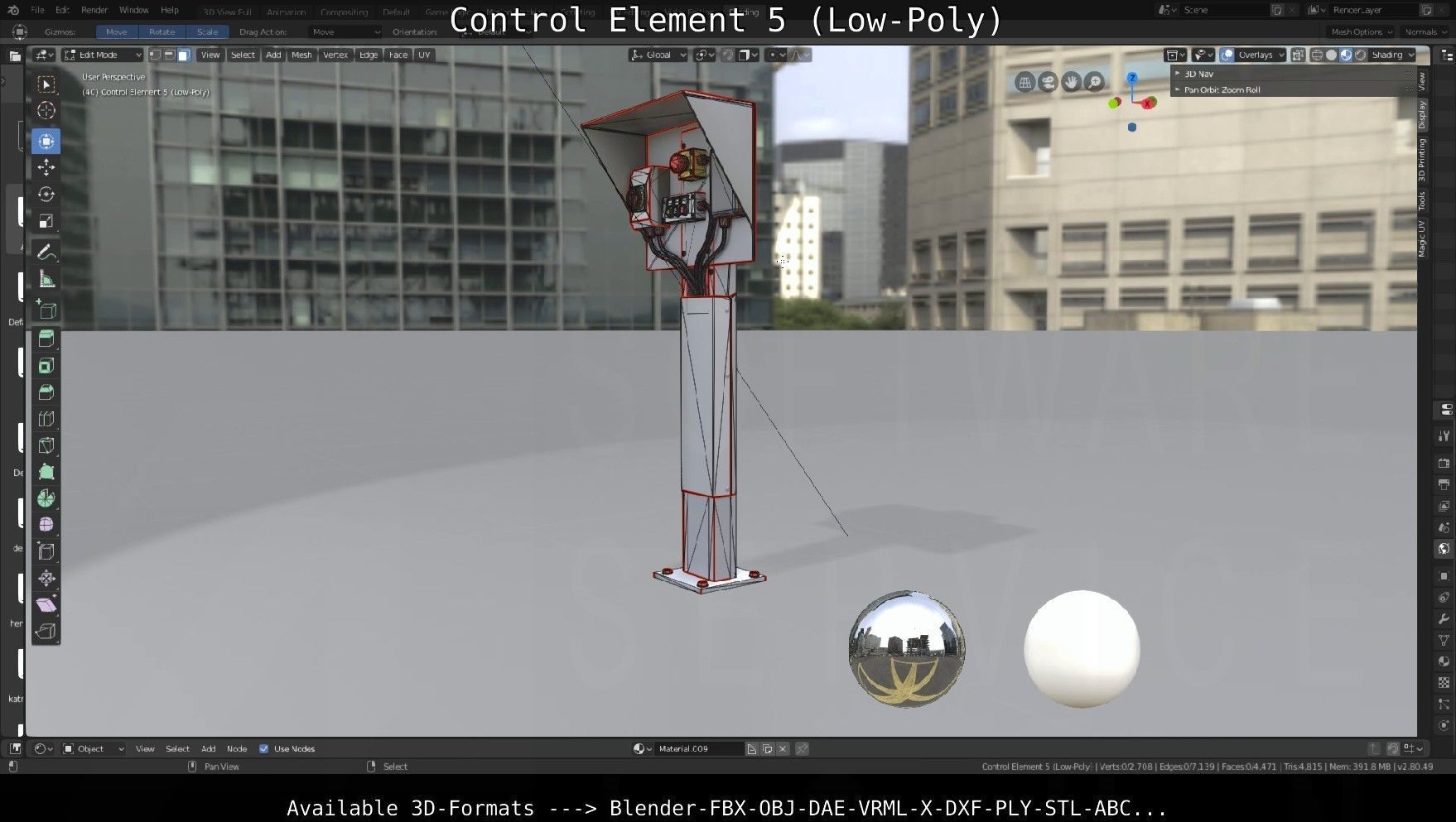 Control Element 5 Low-Poly Version Low-poly 3D model_127