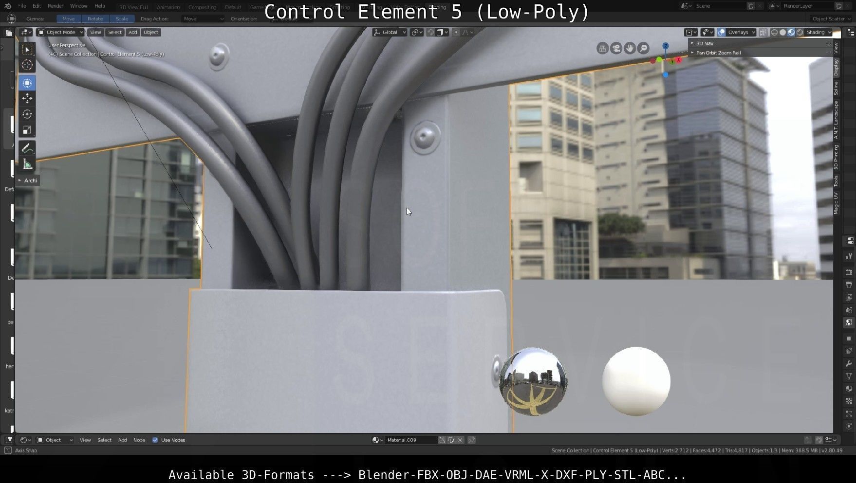 Control Element 5 Low-Poly Version Low-poly 3D model_15