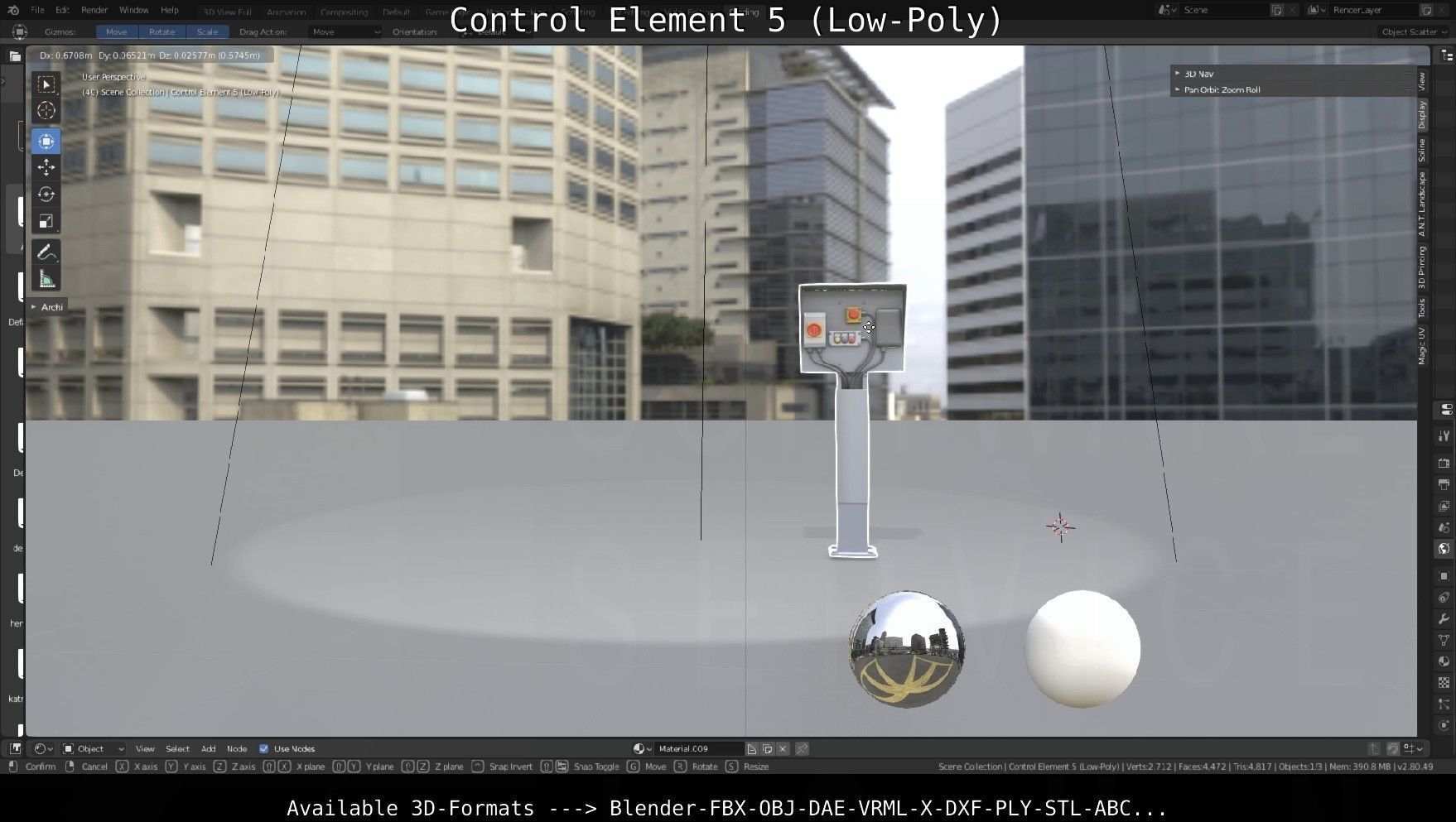 Control Element 5 Low-Poly Version Low-poly 3D model_72