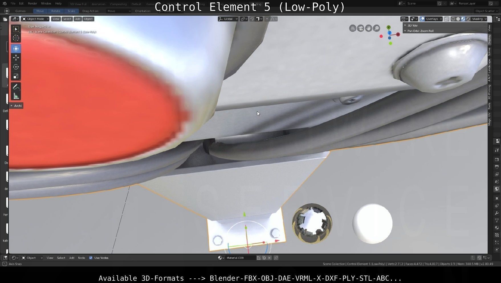 Control Element 5 Low-Poly Version Low-poly 3D model_14
