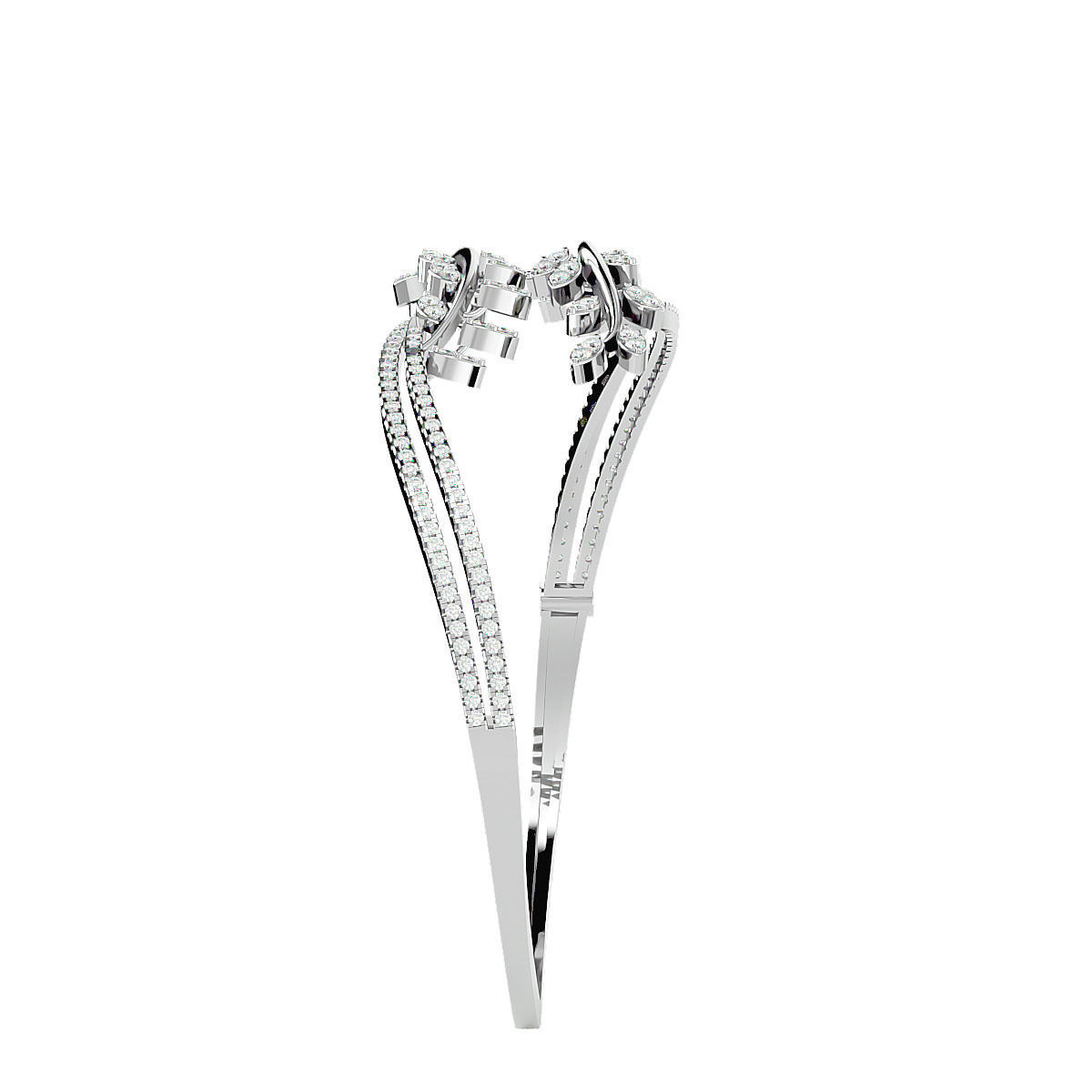 Leaf Diamond Bracelet 3dm stl render detail 3D print model_13