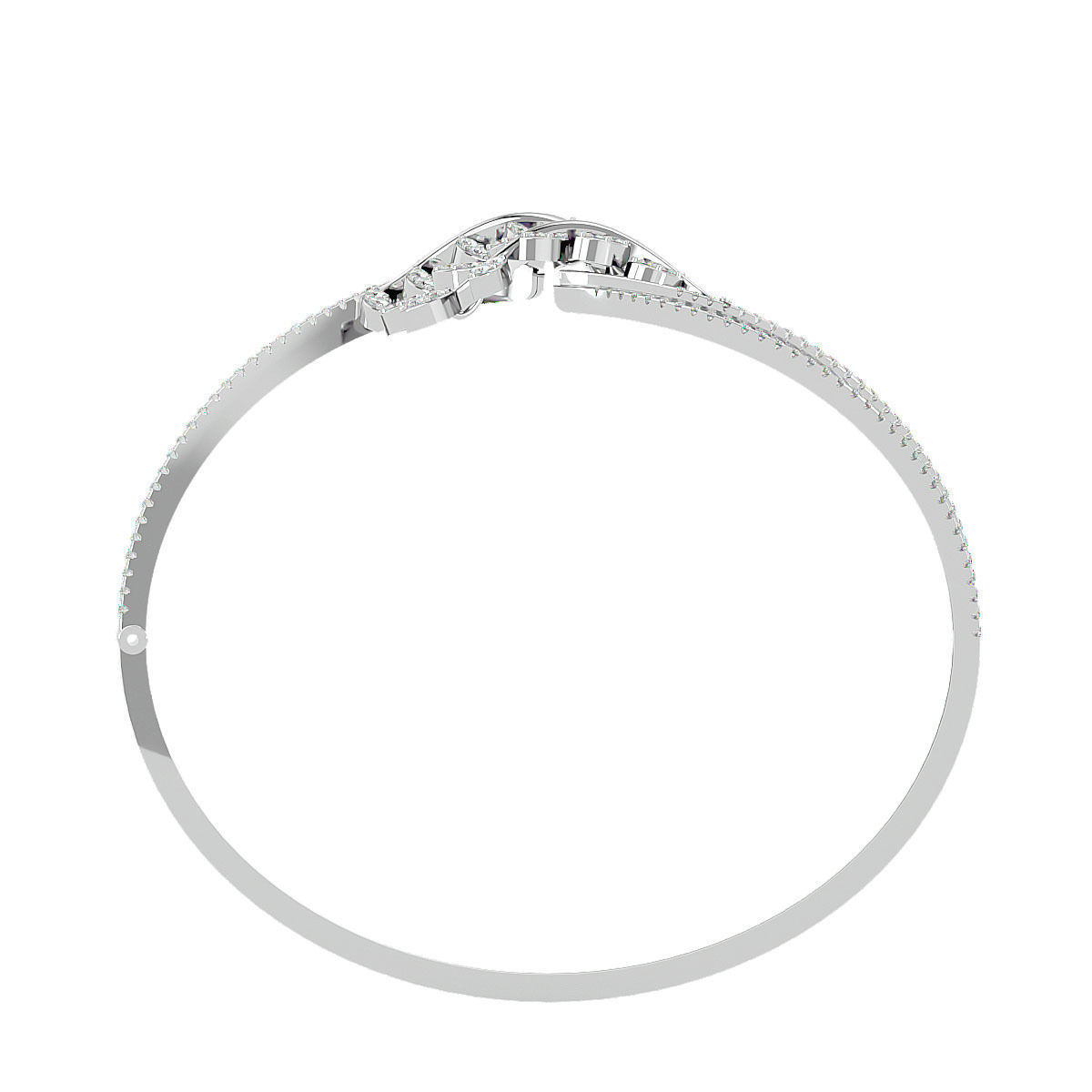 Leaf Diamond Bracelet 3dm stl render detail 3D print model_7