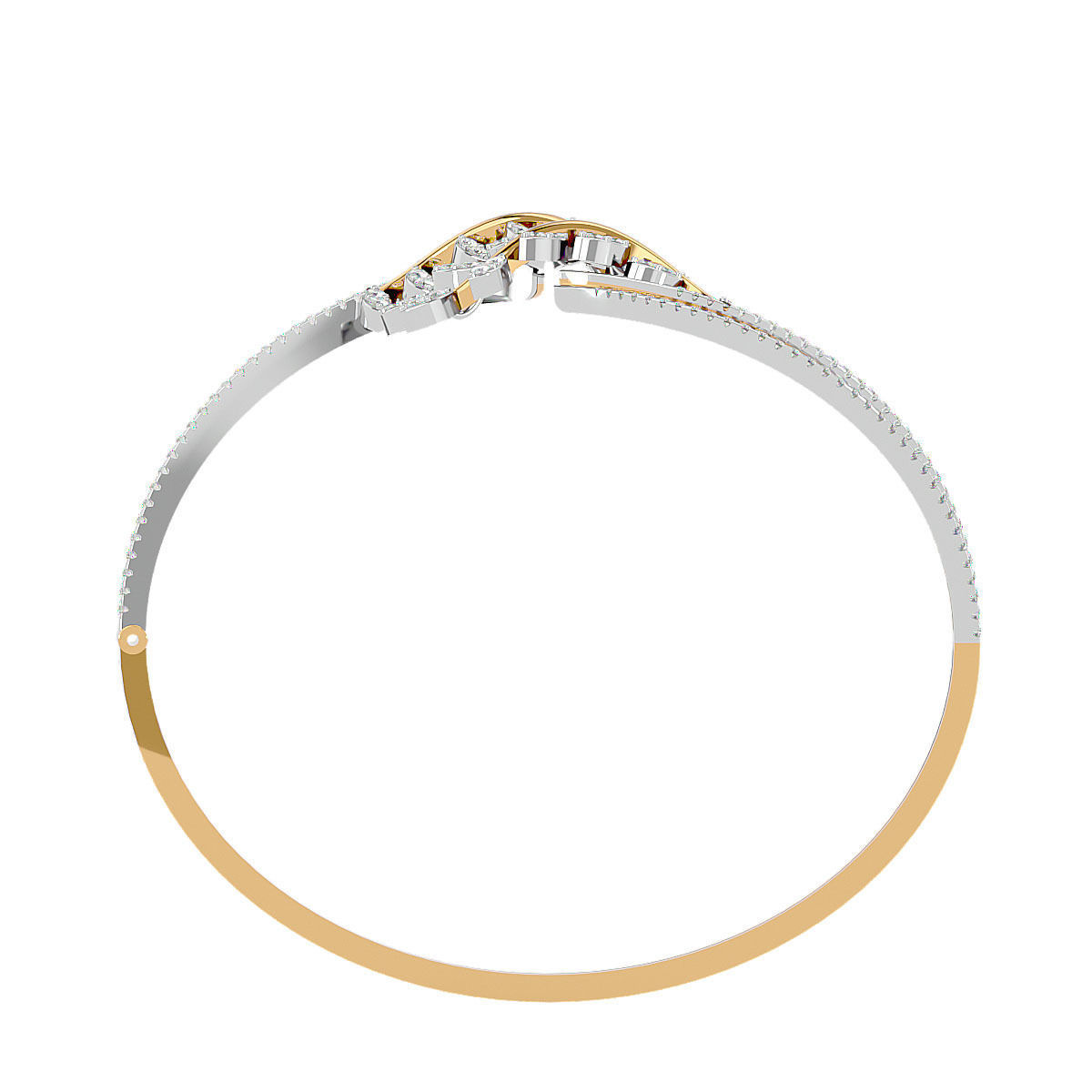 Leaf Diamond Bracelet 3dm stl render detail 3D print model_5