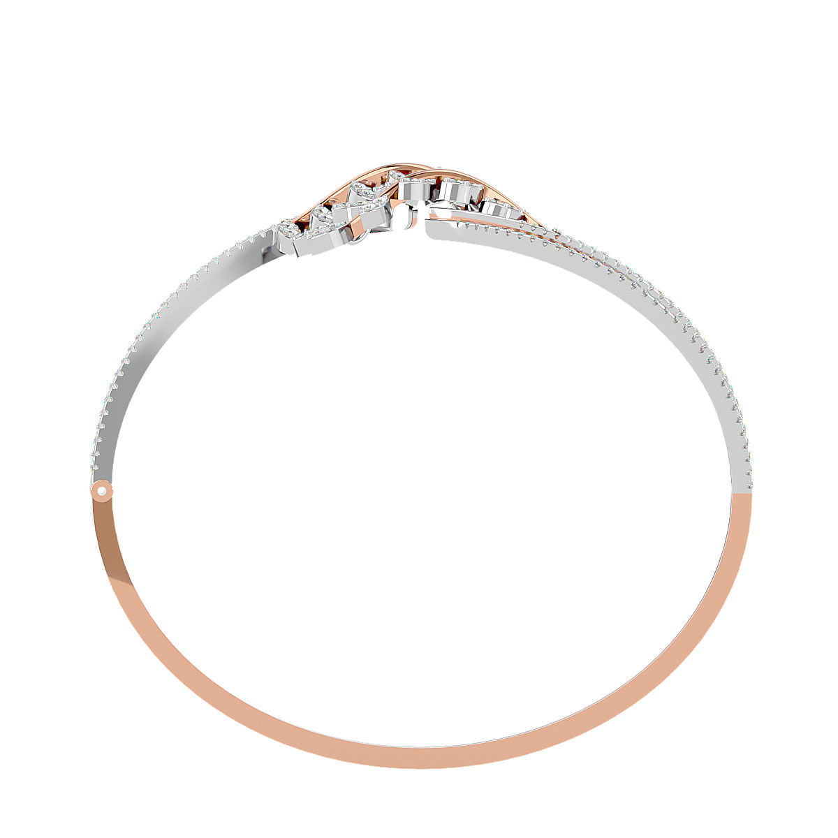 Leaf Diamond Bracelet 3dm stl render detail 3D print model_4