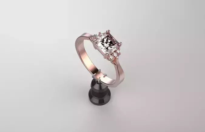 Solit rose gold engagement ring