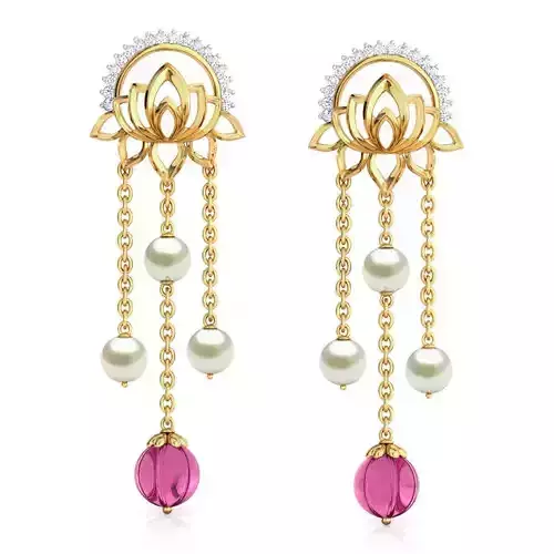 lotus Pond Drop Earrings 