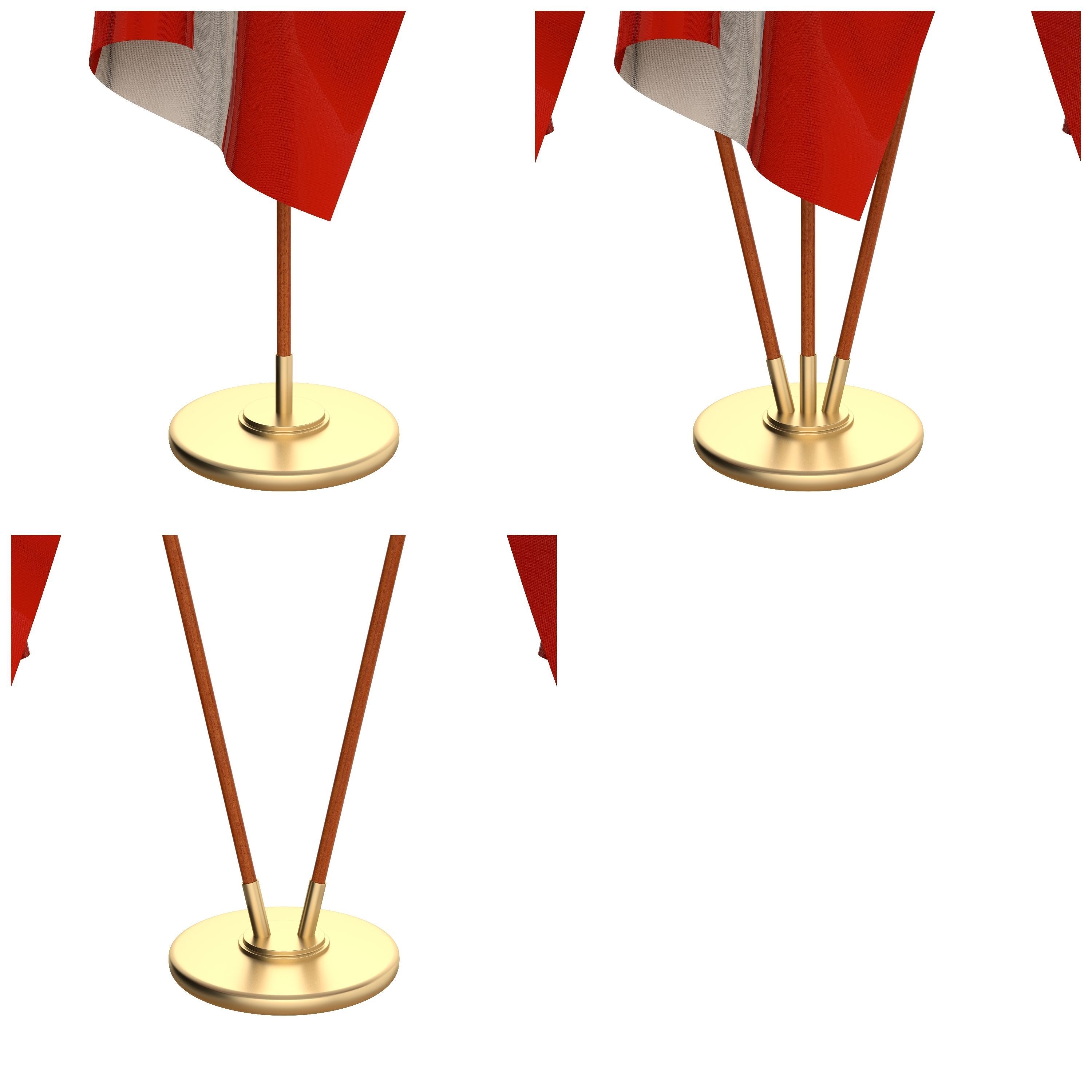 Austria Flag Pack 3D model_2