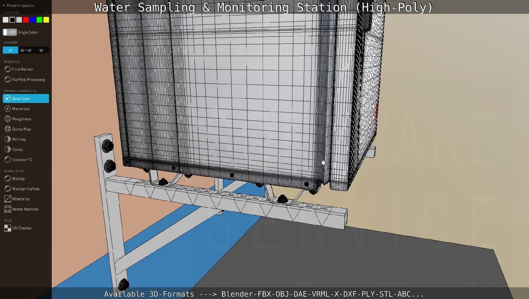 Water Sampling and Monitoring Station High-Poly Version 3D model_84