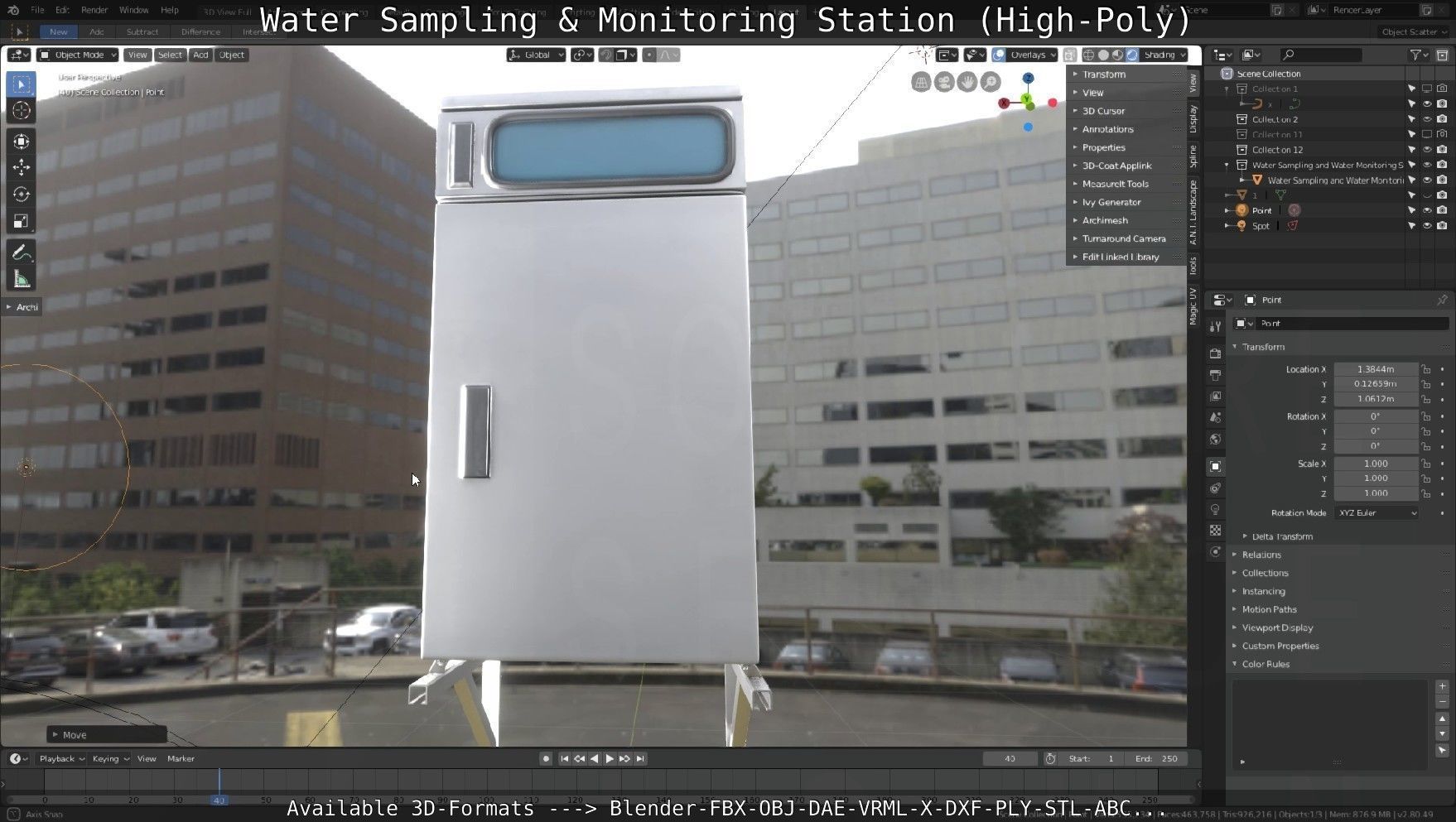 Water Sampling and Monitoring Station High-Poly Version 3D model_19