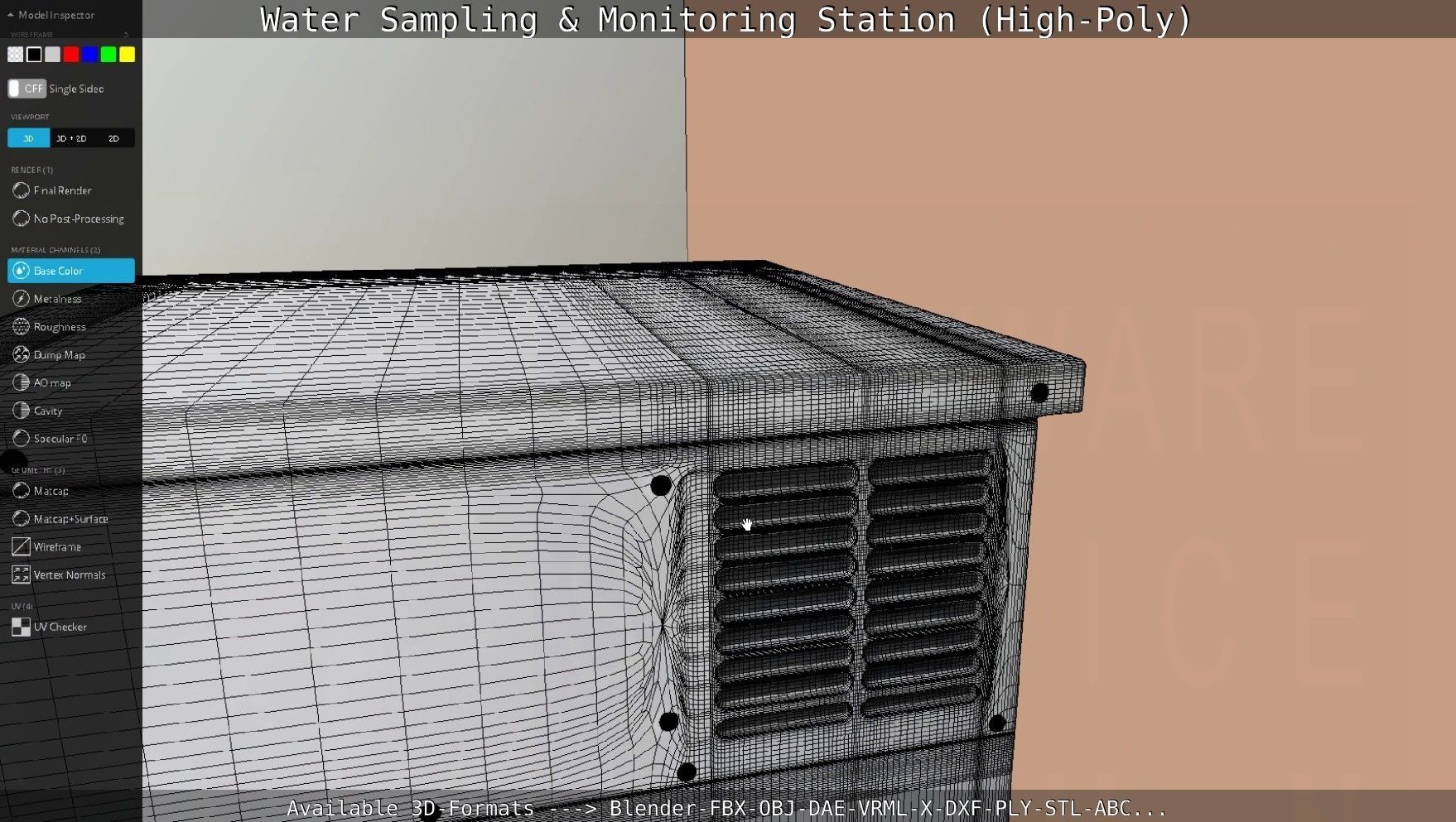 Water Sampling and Monitoring Station High-Poly Version 3D model_91